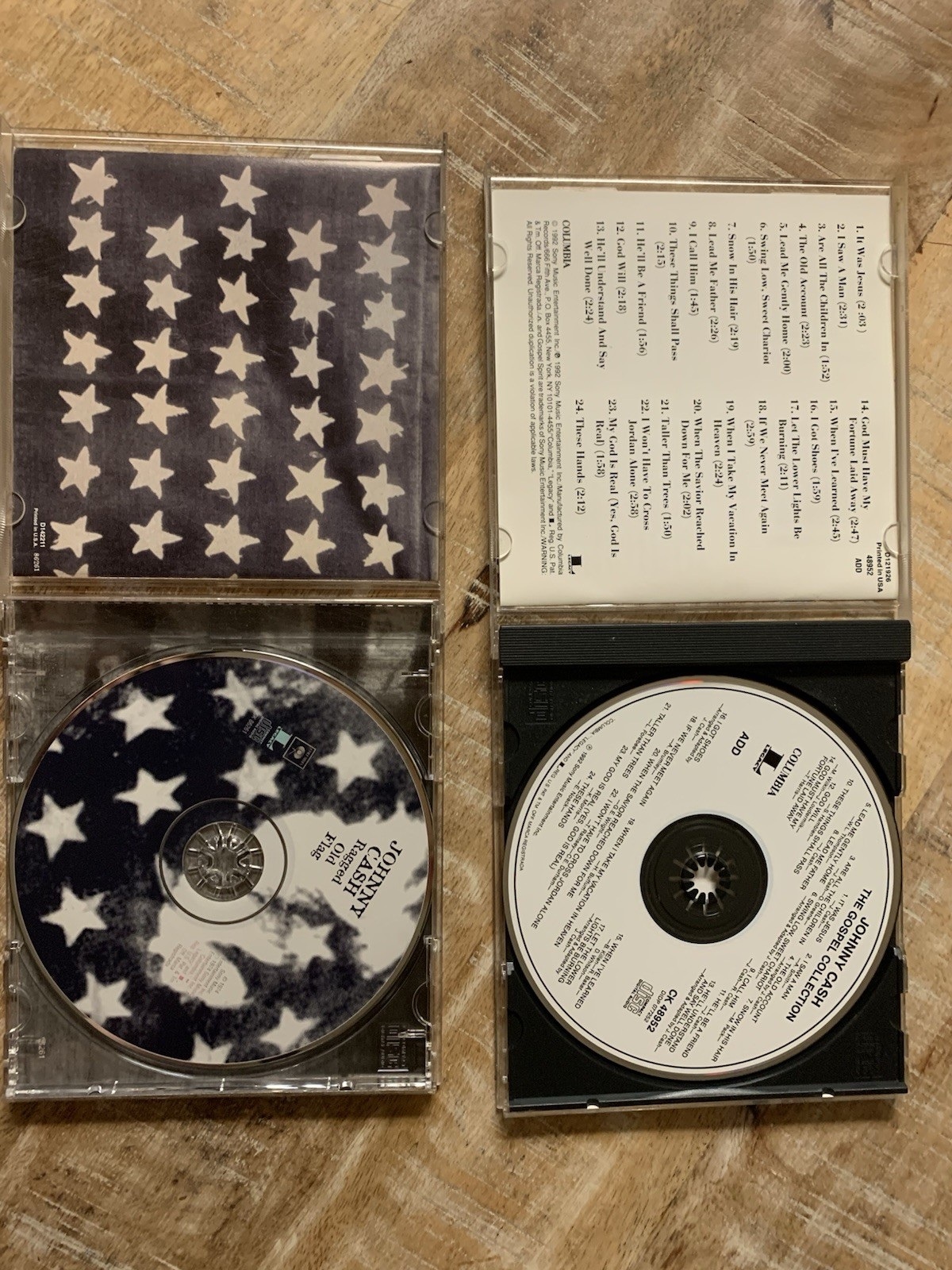 Johnny Cash 2 CD Lot - Ragged Old Flag (2001) & The Gospel Collection