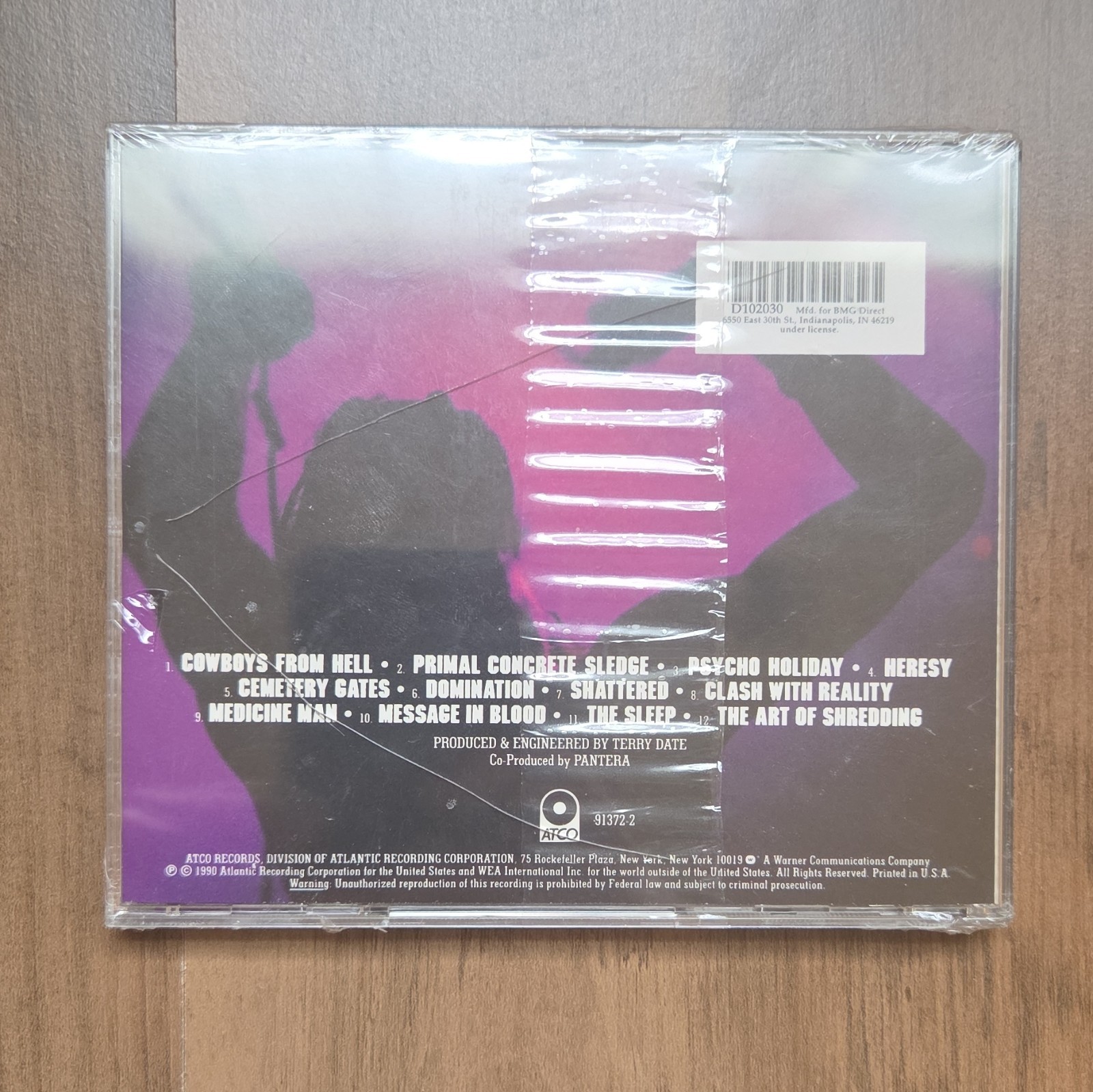 Pantera Cowboys from Hell CD 1990 Factory Sealed *Minor Crack On Back* 91372-2