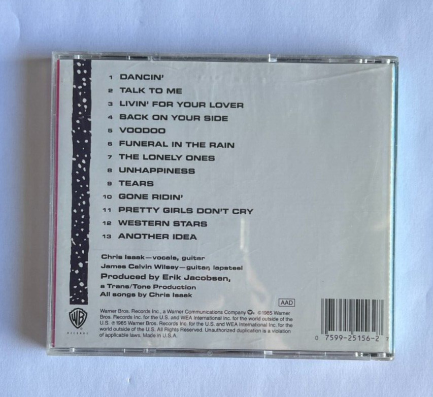 1985 Chris Isaak Silvertone CD by Warner Bros. WB Records