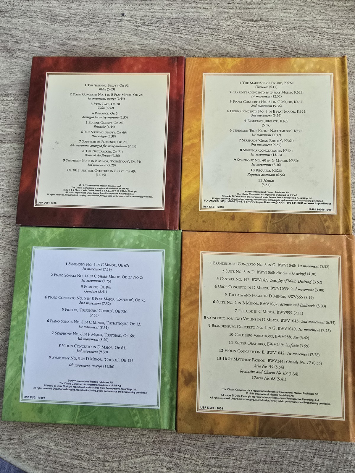 Classic Composers - CD's & Booklets - Set of 4 Classical Music