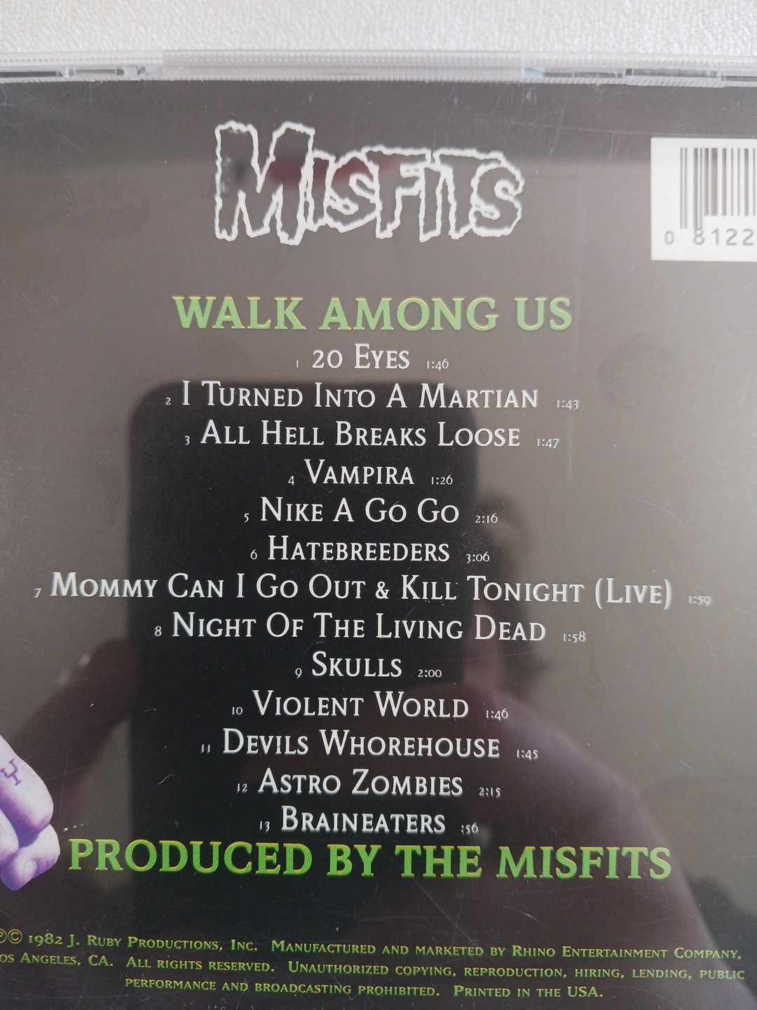 The Misfits Walk Among Us CD 1982 ORIGINAL Ruby Records Danzig Punk Metal VG++