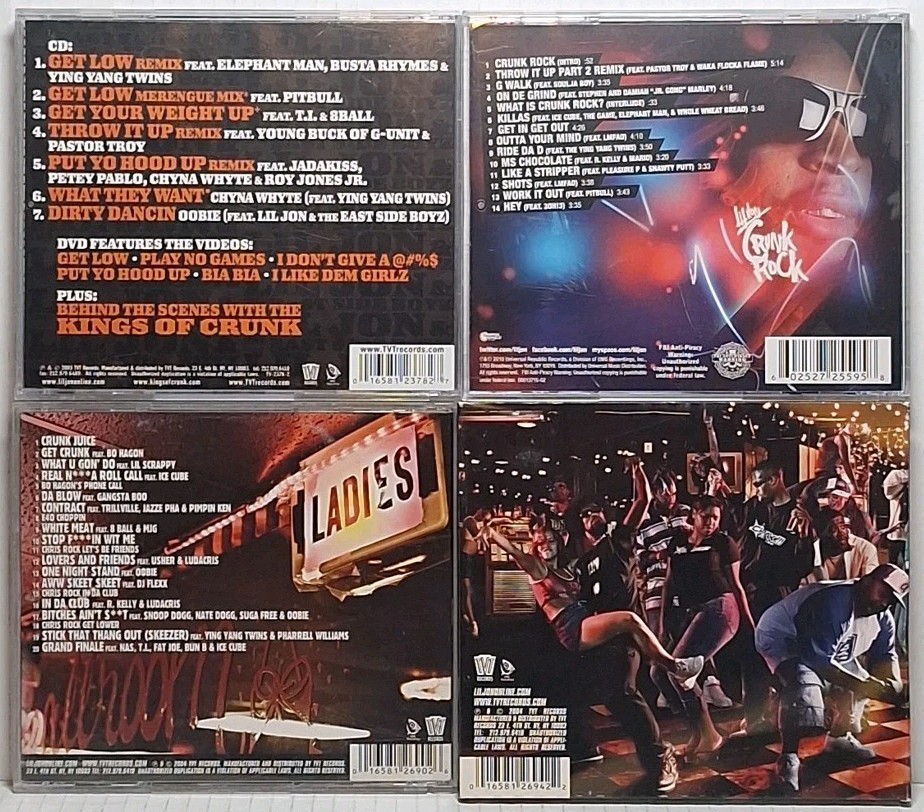 Lil Jon & The East Side Boyz CD Lot Crunk Juice Kings Of Crunk 2 & Crunk Rock VG