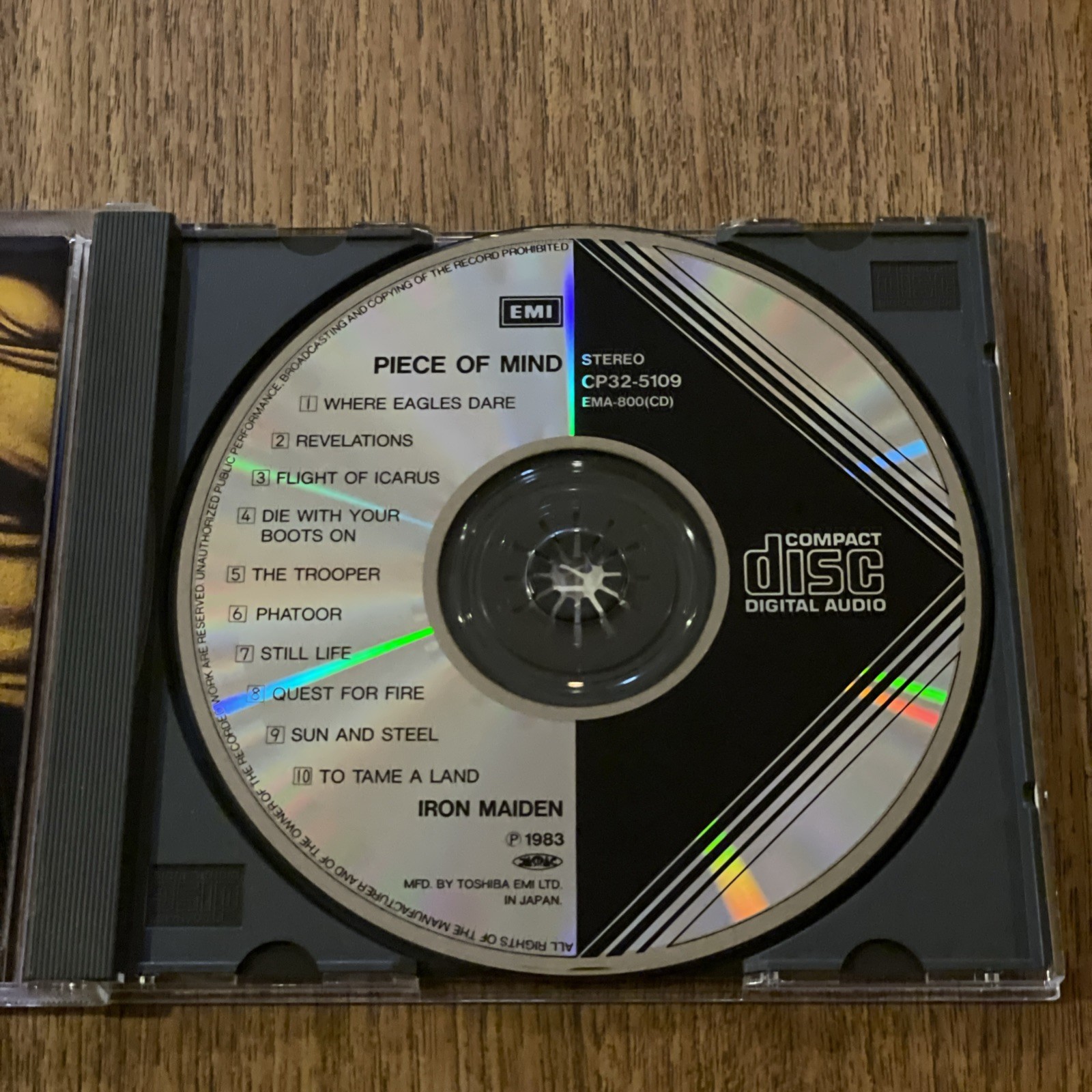 Iron Maiden Piece Of Mind CP32-5109 Japan 1986 Black Triangle CD NM no obi