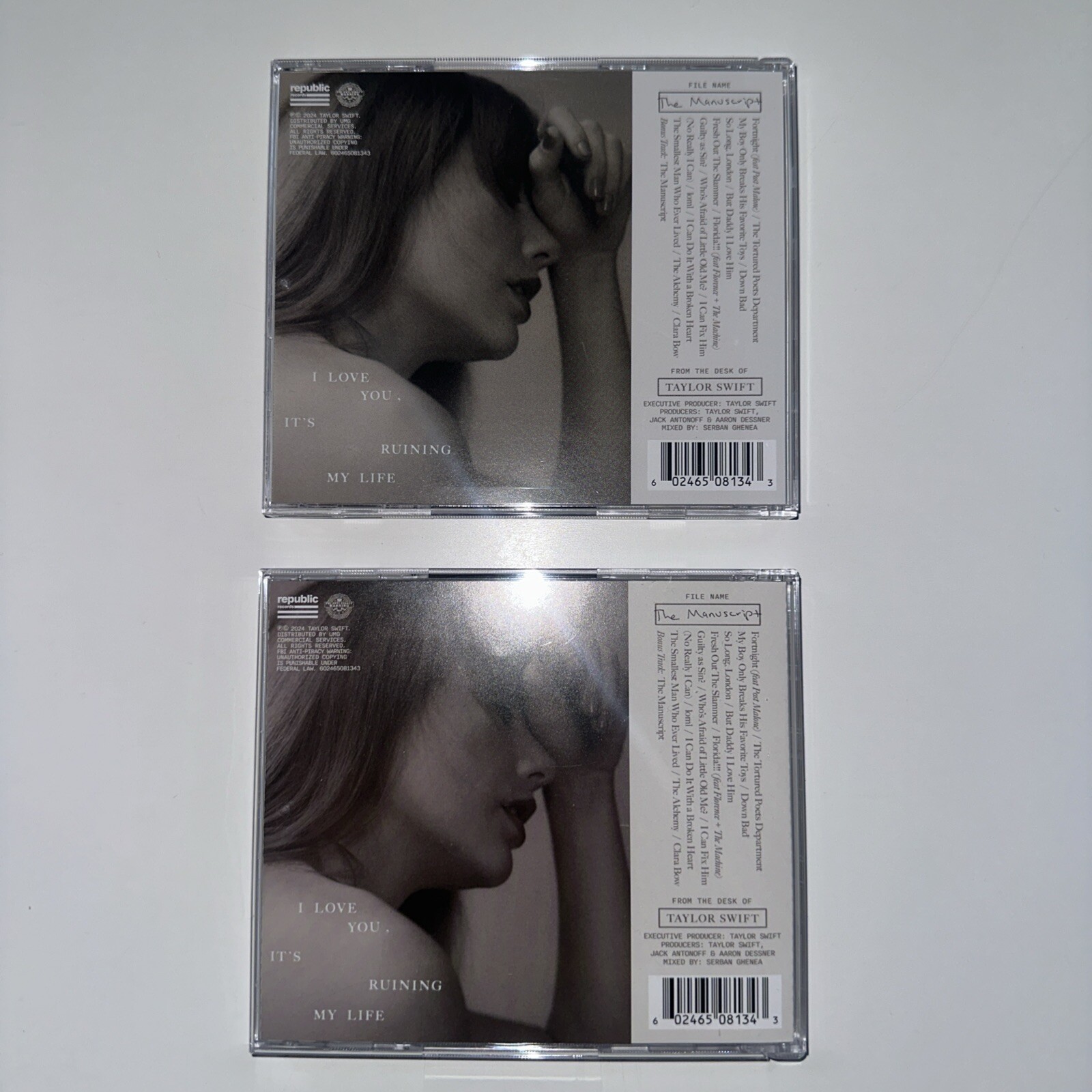 Taylor Swift The Tortured Poets Department CD With Hand Signed Photo Set Of 2