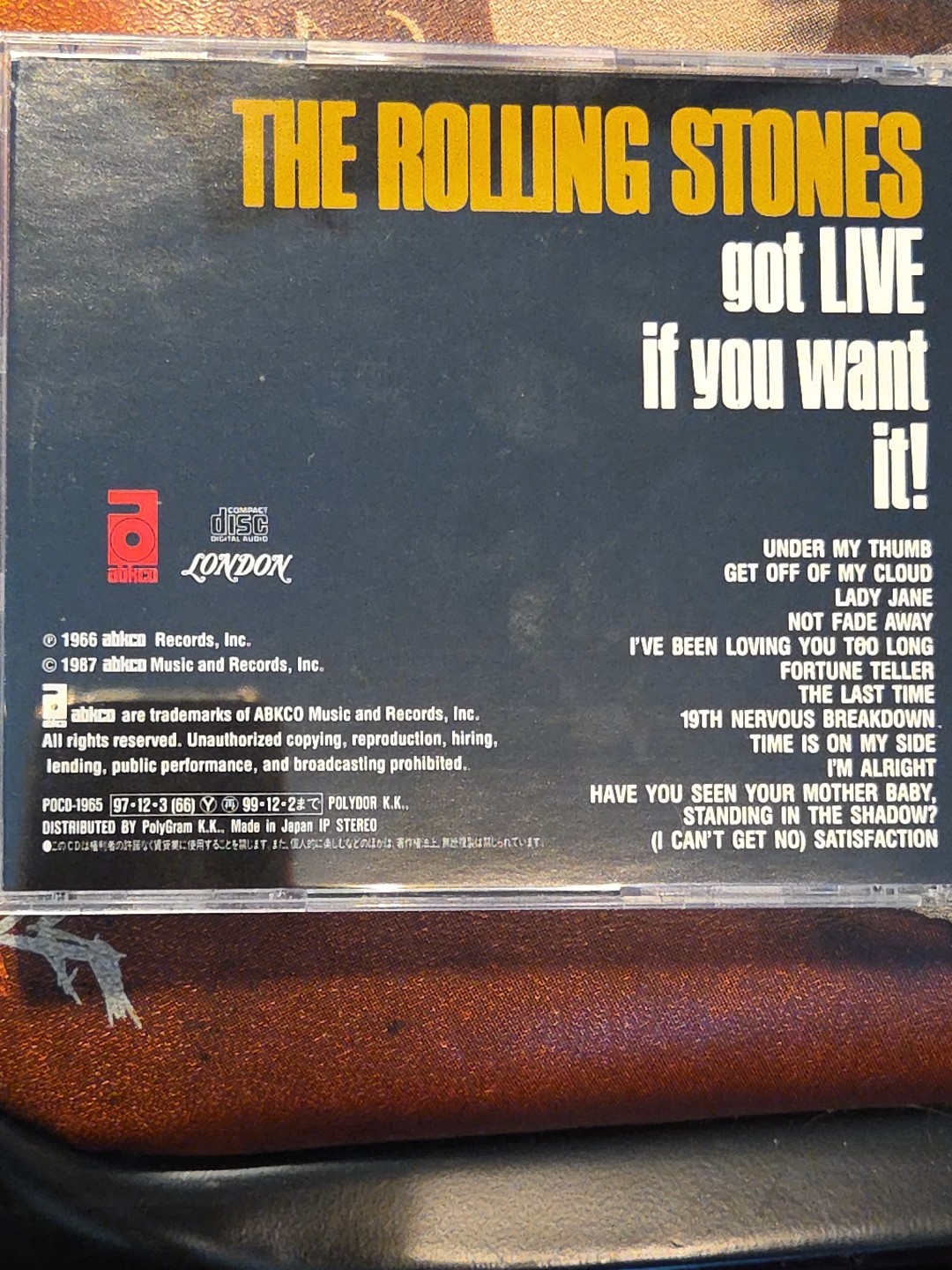 The Rolling Stones – Got Live If You Want It! Japan CD w/ OBI POCD-1965 ABKCO 19