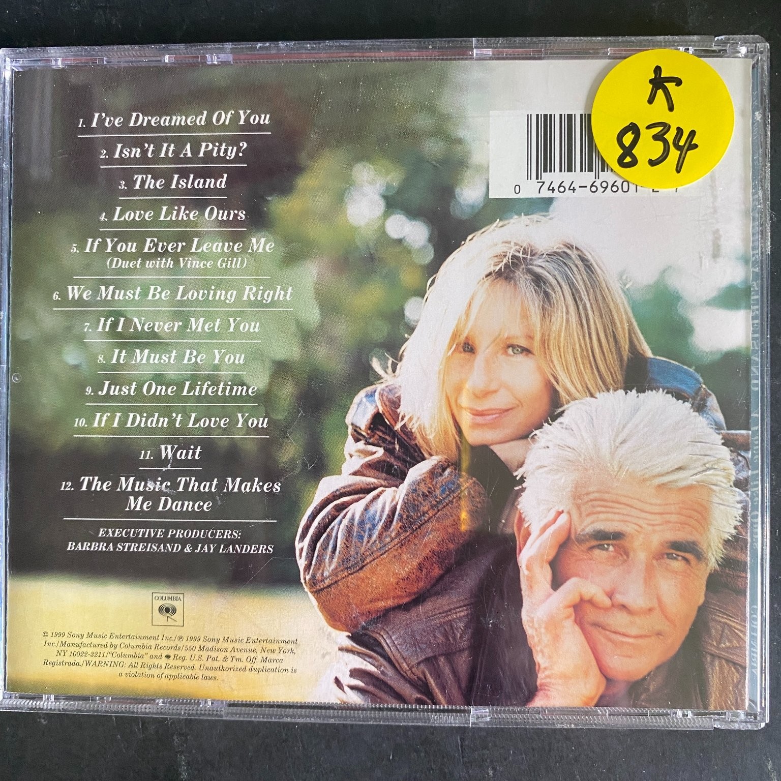 Barbra Streisand – A Love Like Ours CD 1999 Pop Vocal Columbia CK 69601