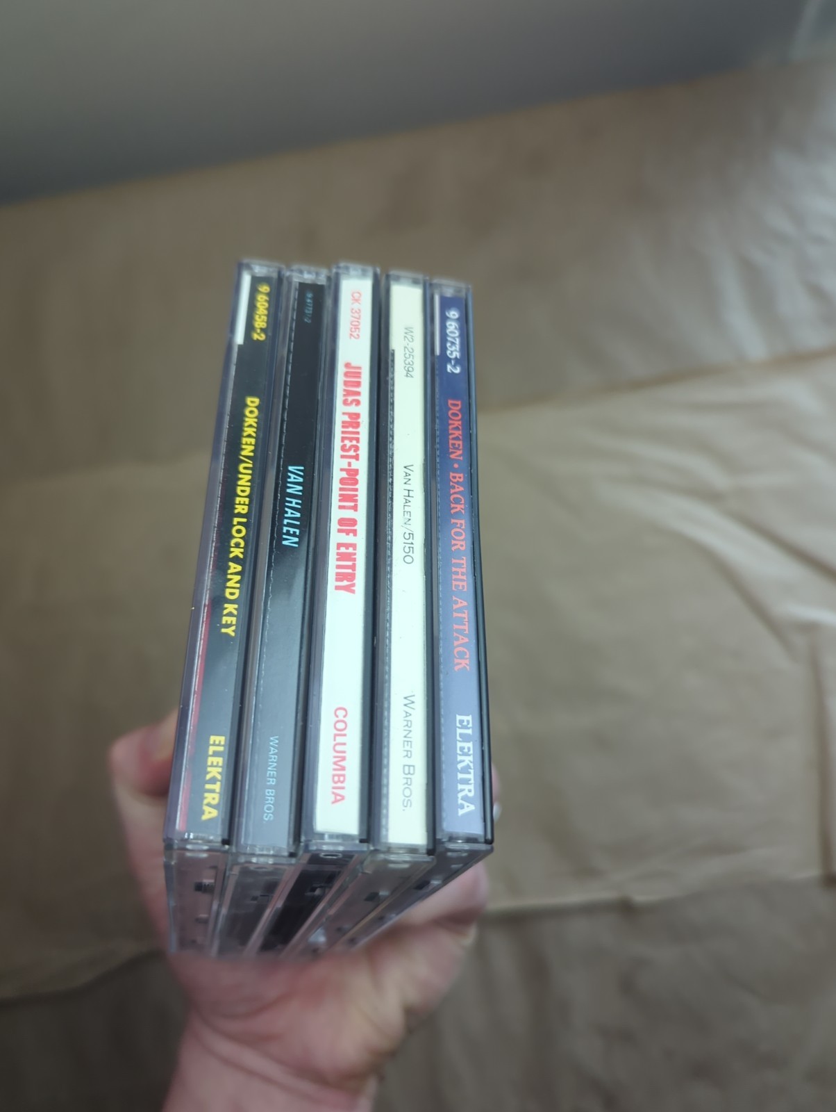 5 CD Lot Van Halen Judas Priest Dokken Hard Rock Heavy Metal 80s Glam Hair