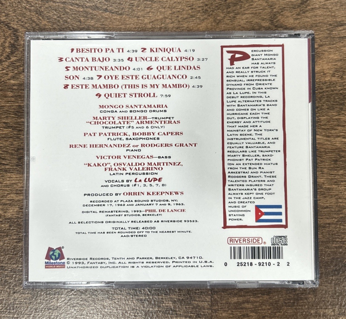 Mongo Introduces La Lupe by Mongo Santamaria (CD, 1993) Like New