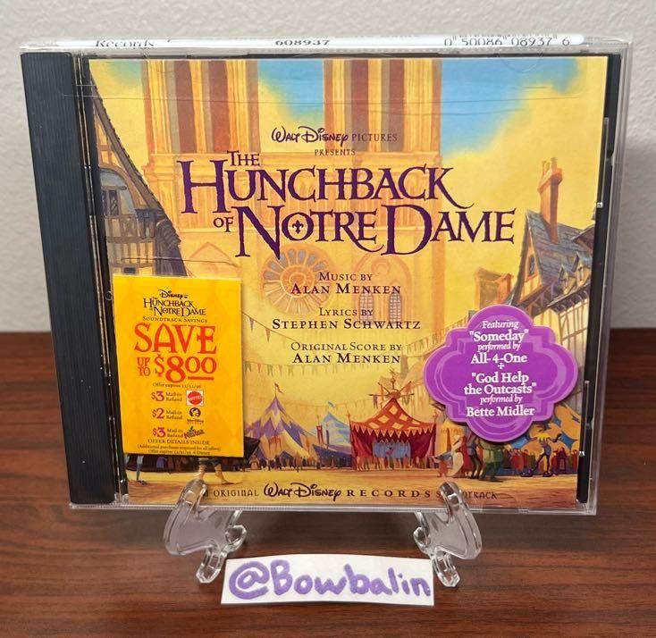 Hunchback of Notre Dame Soundtrack CD 1996 Disney Alan Menken Bette Midler - NEW