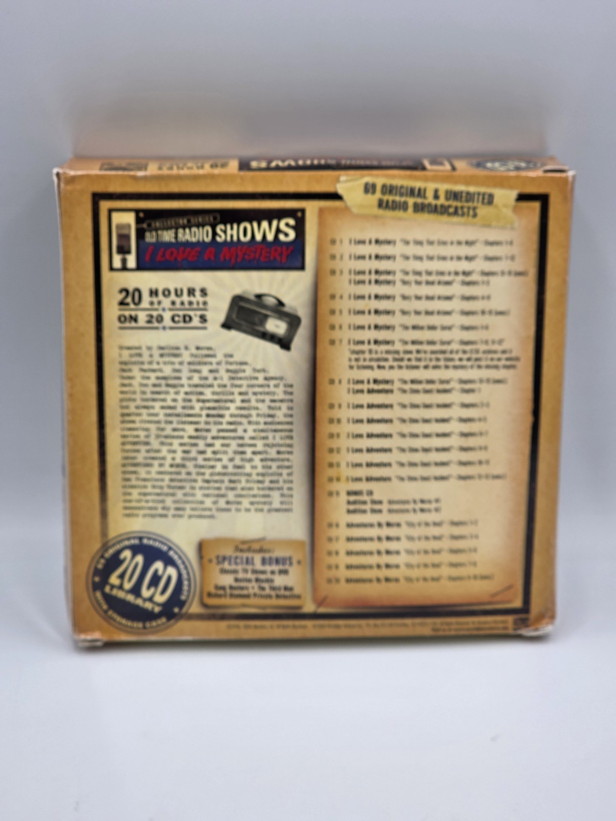 I Love A Mystery: Old Time Radio Shows - 20 Hours of Radio 20 CD's - Bonus DVD