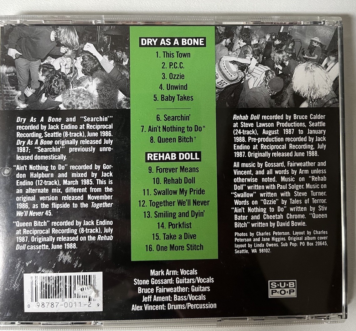 Green River CD DRY AS A BONE/REHAB DOLL Mudhoney Pearl Jam Members Rare Sub Pop