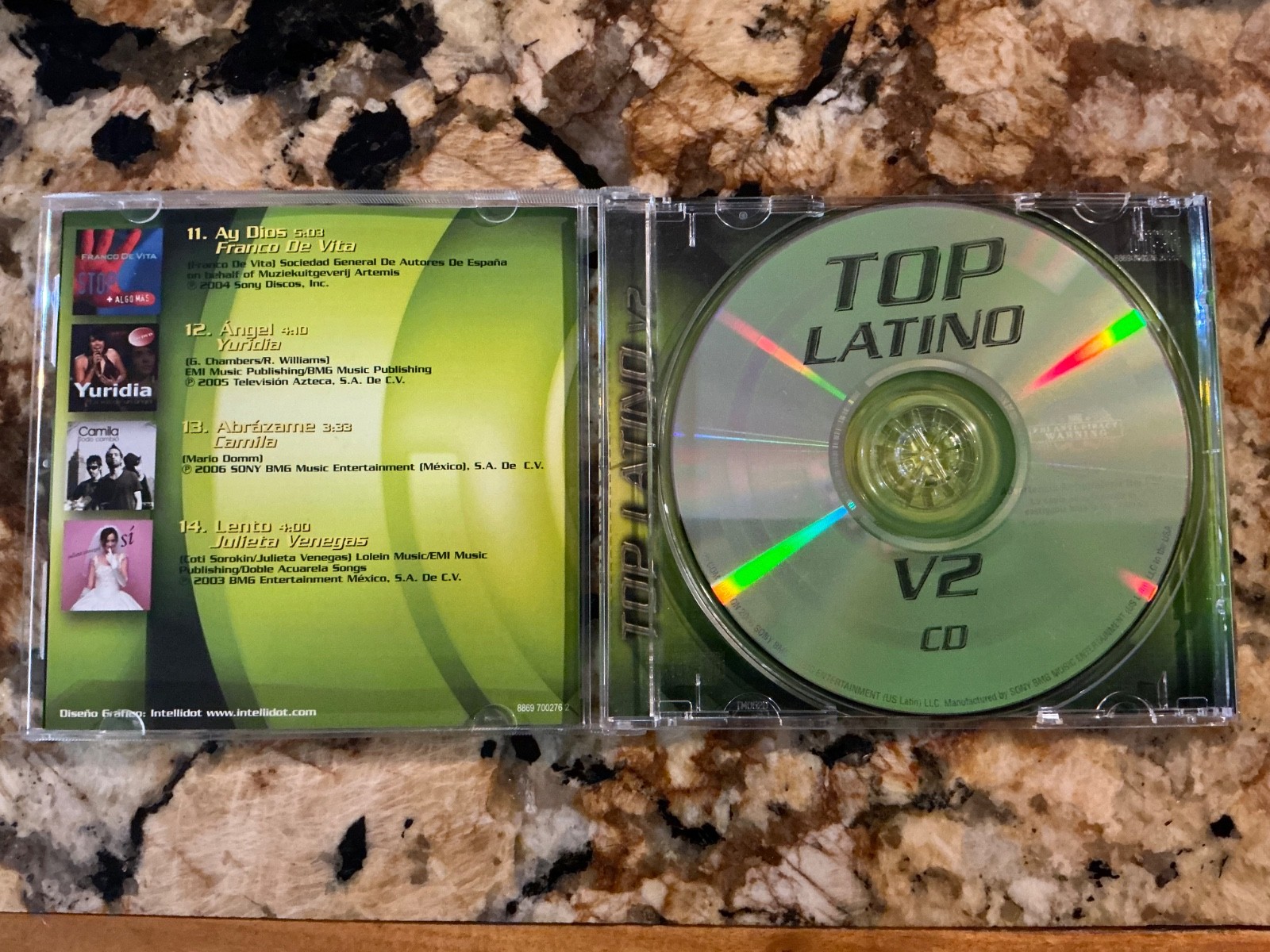 Top Latino V2 by Various Artists (CD, 2006 Sony BMG) VG+
