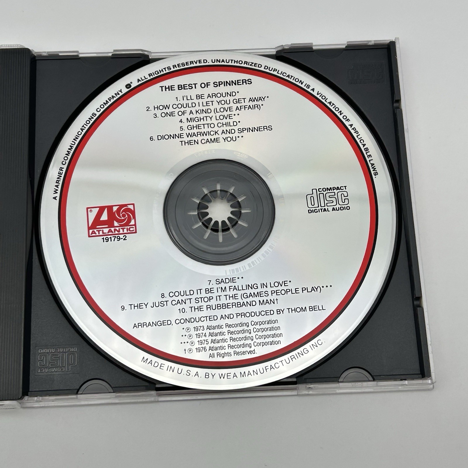 Spinners - The Best of Spinners (CD, 1990 Reissue, Atlantic 19179-2) ~ 10 Tracks
