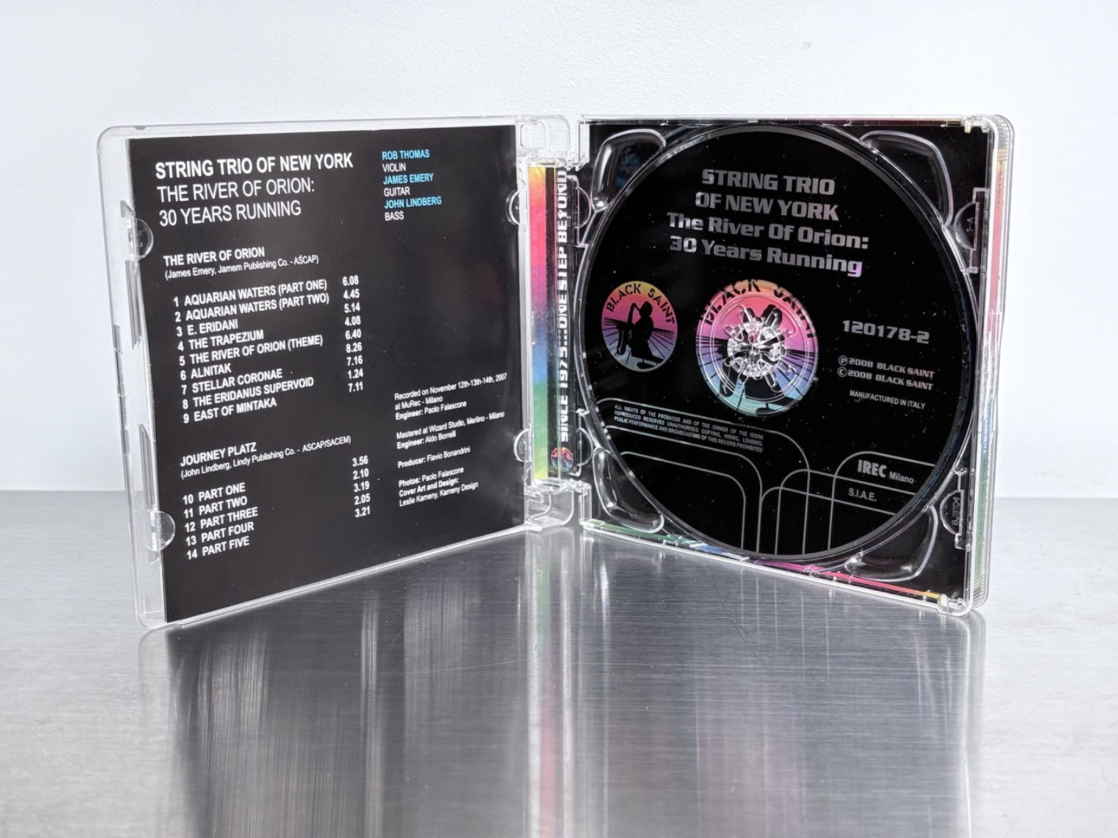 2008 Black Saint Italy CD: String Trio of New York "The River of Orion"