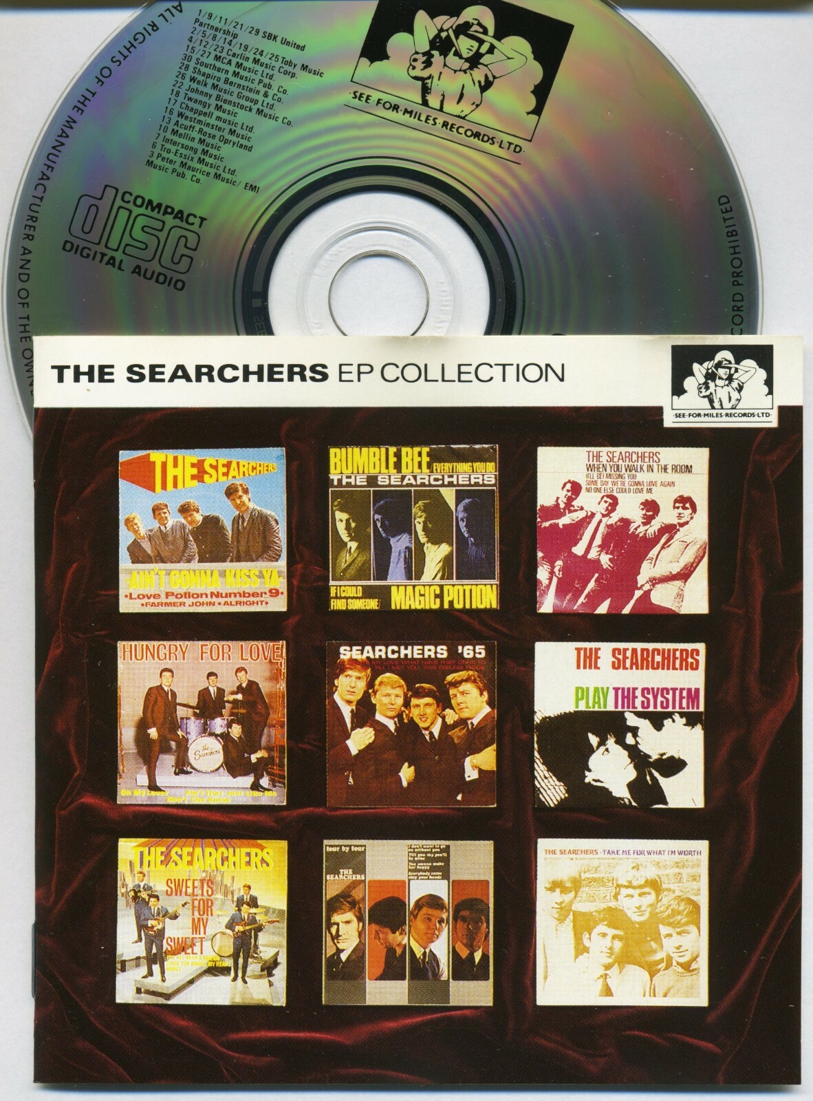 THE SEARCHERS EP COLLECTION - FRANCE IMPORT - SEE FOR MILES - CD 30 TRACKS MINT