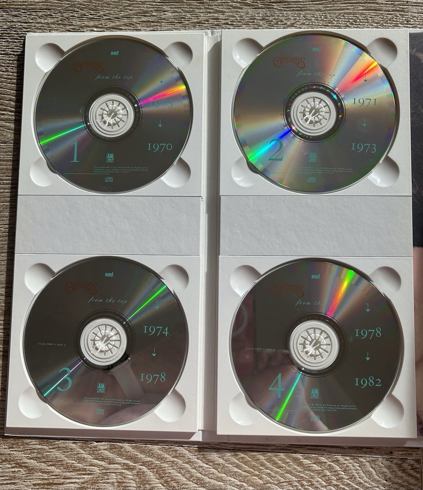 The Carpenters – From the Top 4-CD Box Set 1991 Booklet Complete Set
