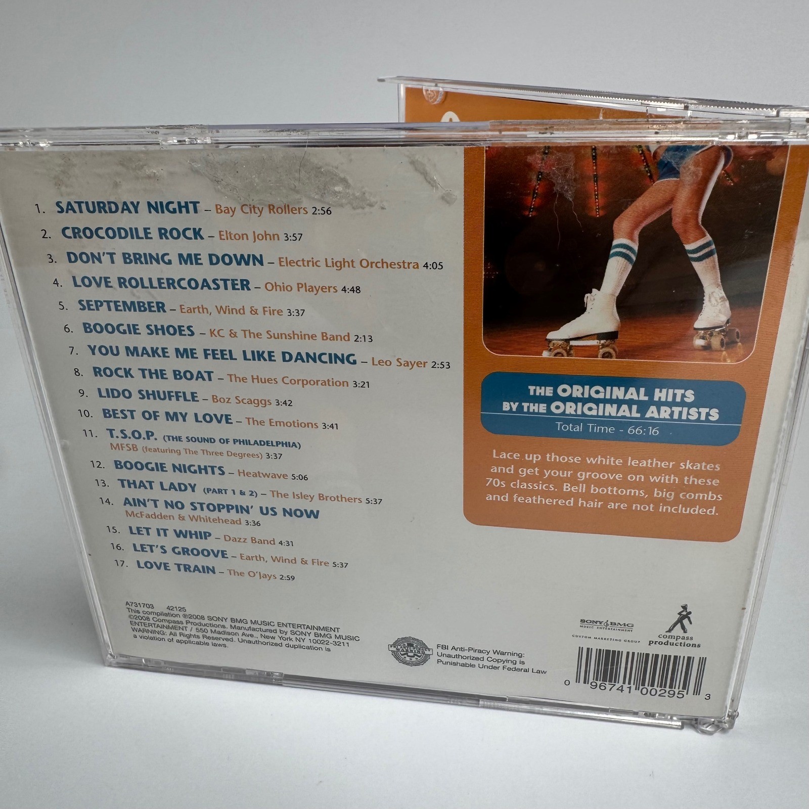70s Roller Disco CD Various Artists Original Hits Sony BMG 2008 Funk Soul Disco