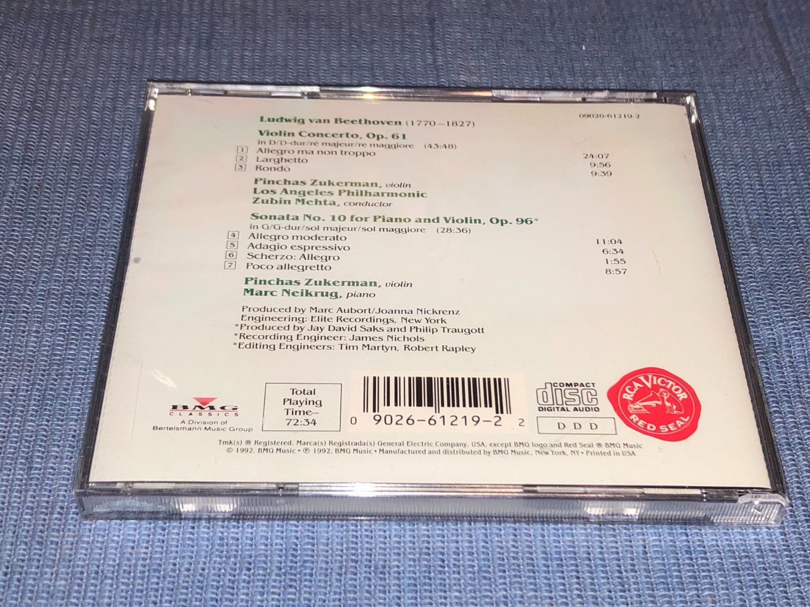 Beethoven Violin Concerto - Zubin Mehta - Los Angeles Philharmonic - New CD