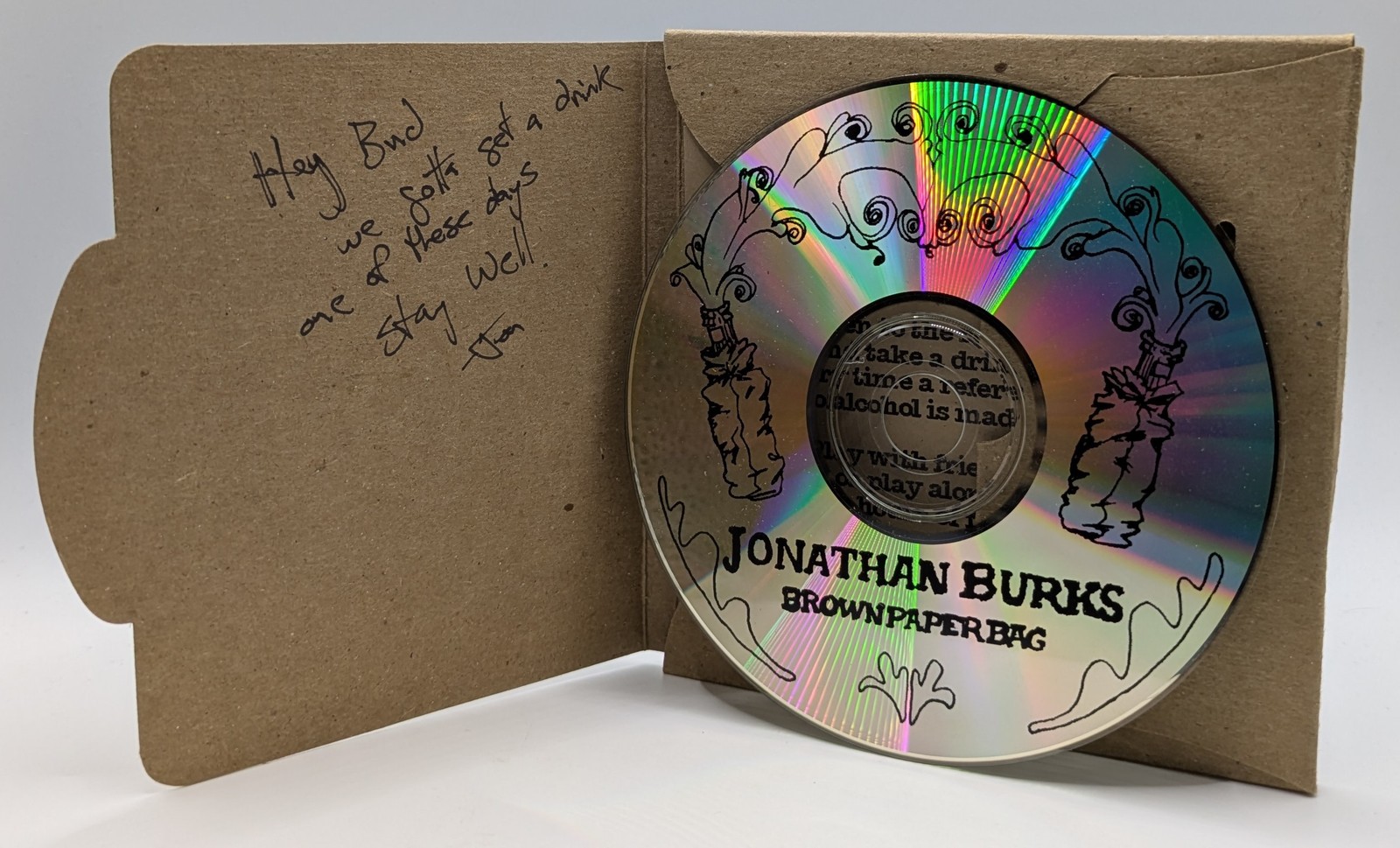 Jonathan Burks - Brown Paper Bag CD Album - Indie Folk / Acoustic Rock AUTOGRAPH
