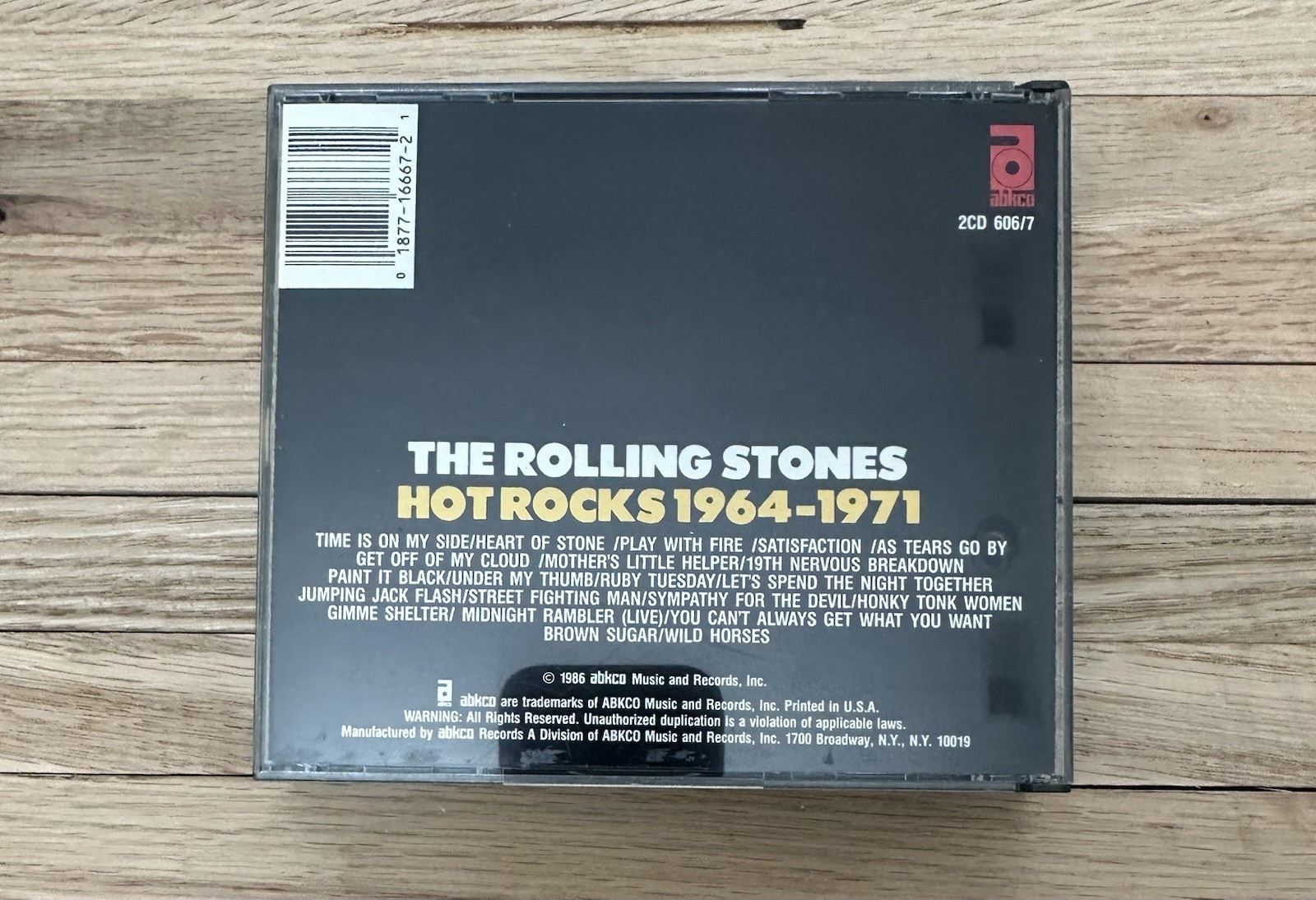THE ROLLING STONES Hot Rocks 1964-1971 x2 CD Set ABKCO 2CD 606/7 OG 1986 EX