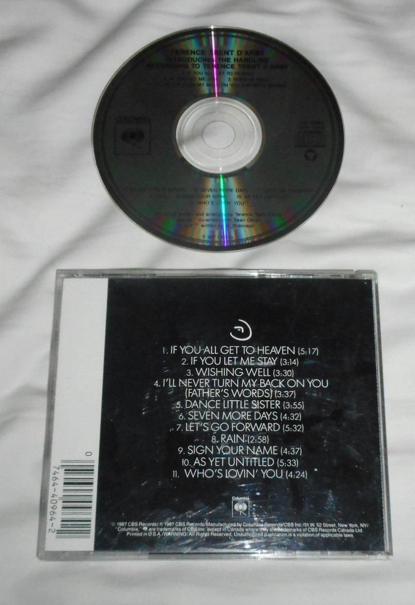 TERENCE TRENT D'ARBY Introducing the Hardline According to CD 1987 Columbia
