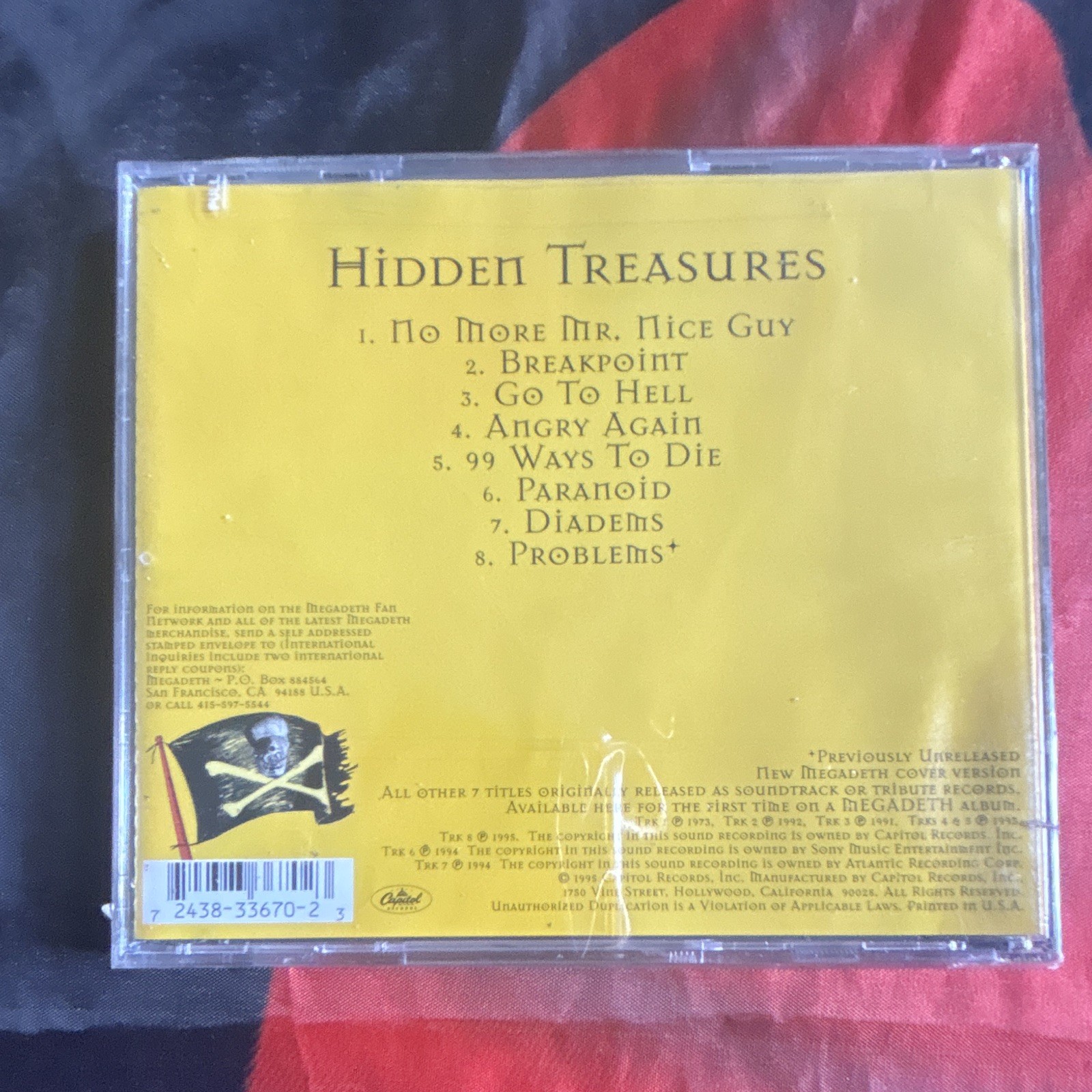 Megadeth Hidden Treasures EP Limited Edition CD 1995 CDP-33670 SEALED Hype