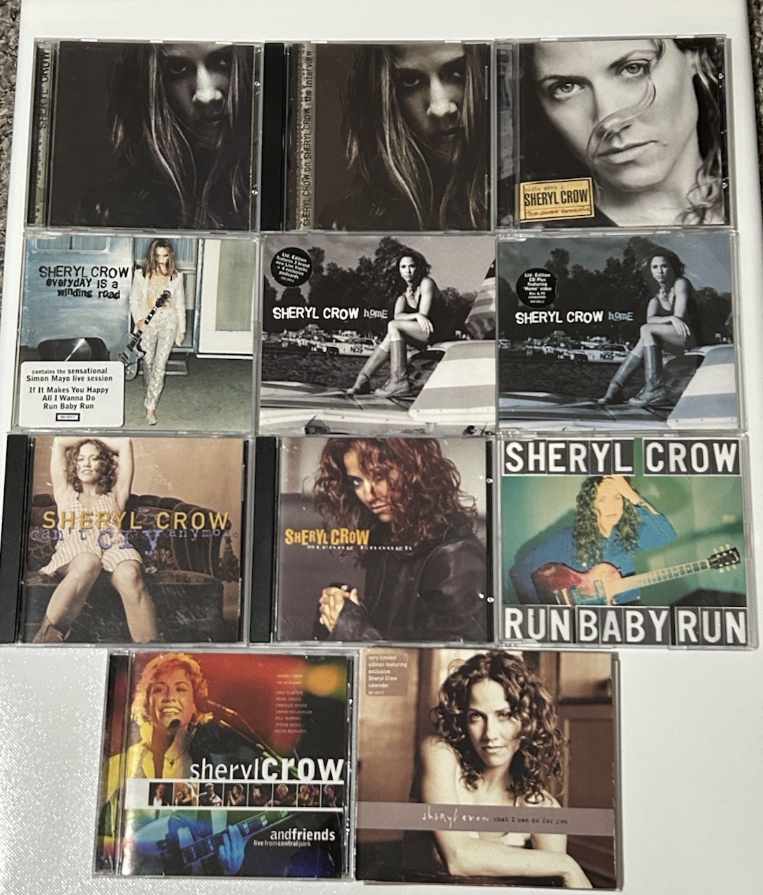 Sheryl Crow 14 CD Lot - Many Singles With Live, Acoustic, & Bonus Tracks