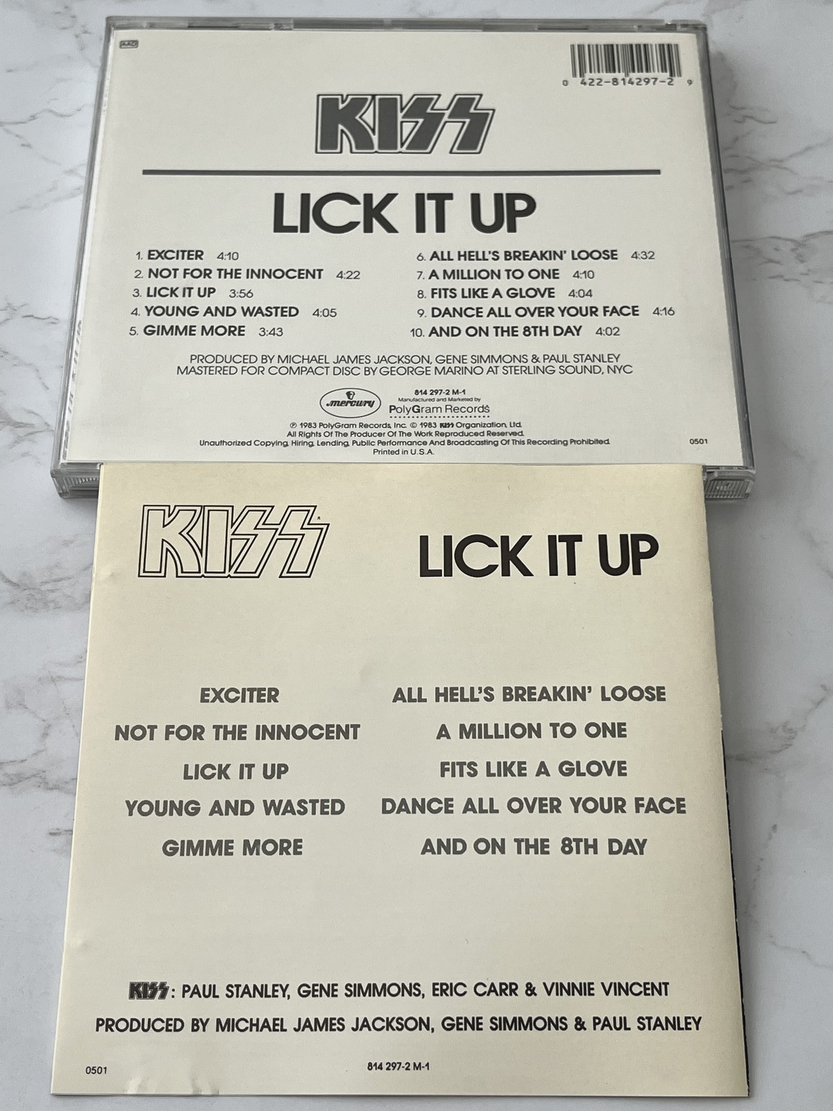 KISS Lick It Up CD Mercury 814 297-2 M-1 Gene Simmons, Paul Stanley, Eric Carr