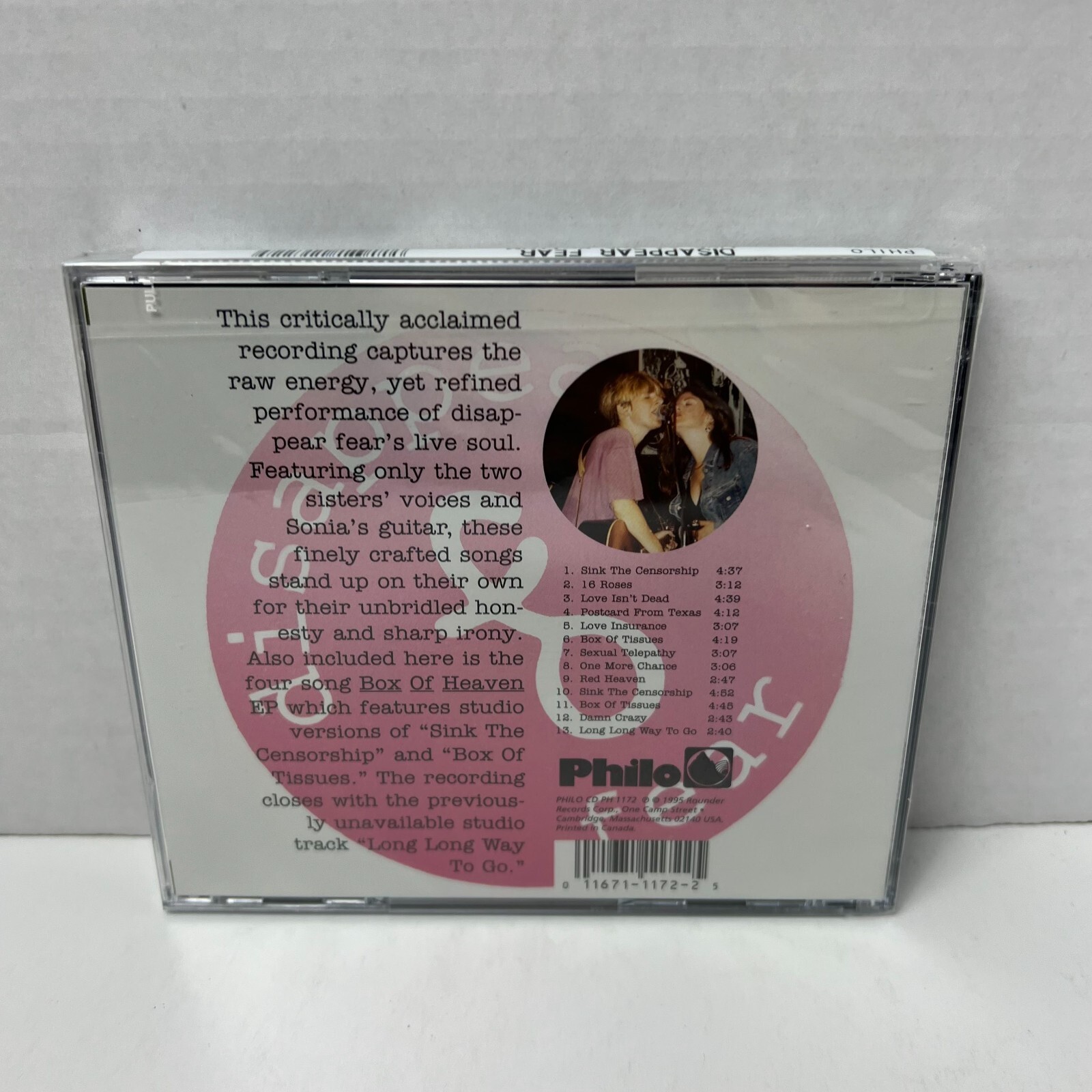 Disappear Fear Live At The Bottom Line CD New Sealed