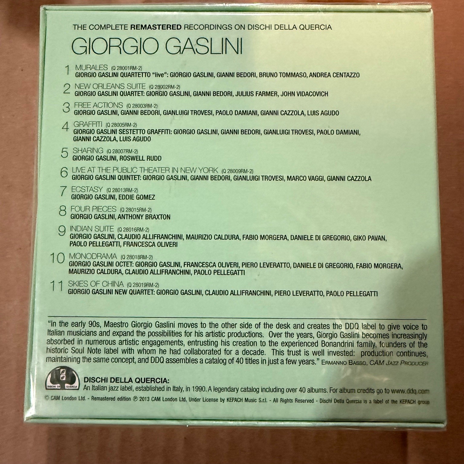 Giorgio Gaslini - Complete Remastered Recordings 11 CD Set 2013 Jazz Dischi