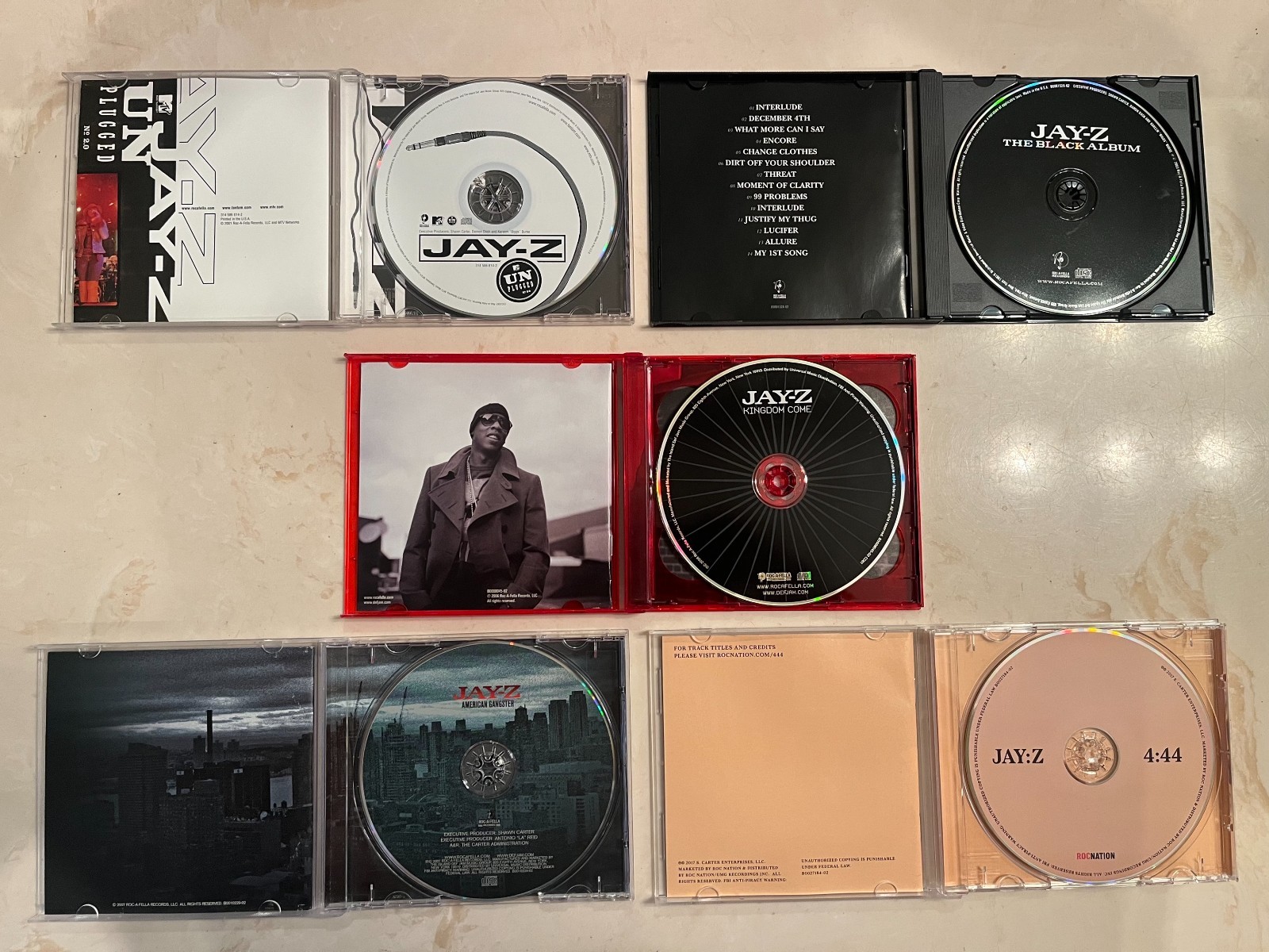 Lot 10 CDs Albums JAY-Z-LIFETIME+HARD KNOCK LIFE+TIMES CARTER+DYNASTY+BLACK+4:44