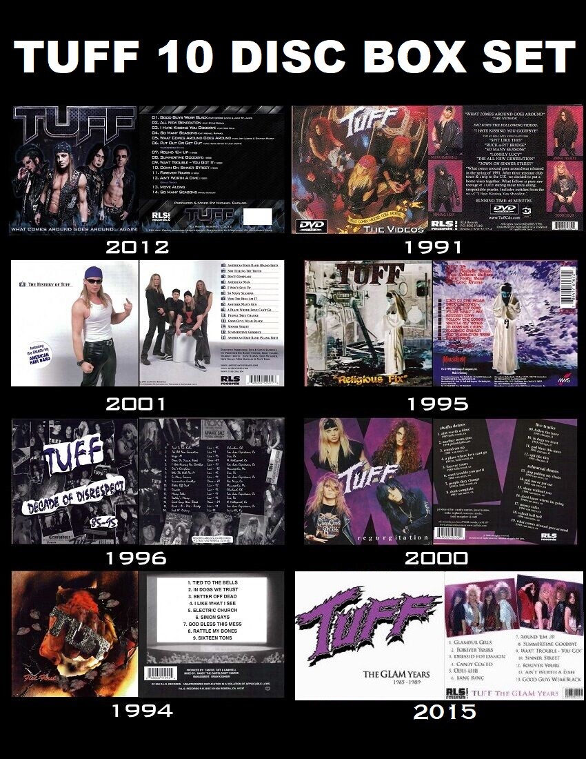 TUFF Stevie Rachelle 10 CD/DVD Super BoxSet Crue Poison Ratt Skid Row Hairband
