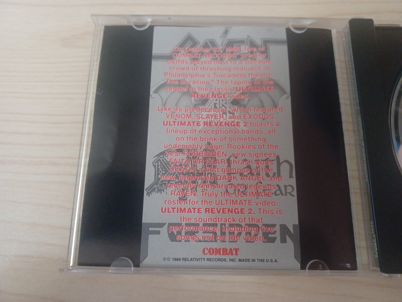 Ultimate Revenge 2 CD Soundtrack Forbidden Death Dark Angel Raven Rare Thrash