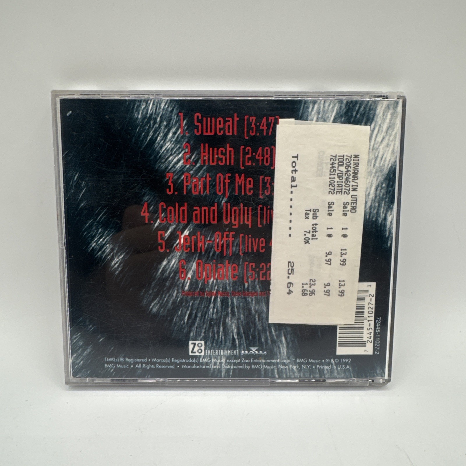 Tool Opiate EP CD 1992 Debut Record Vintage Heavy Metal Rock A Perfect Circle