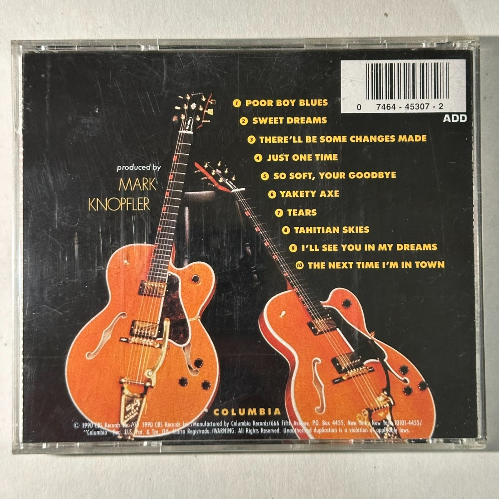 Chet Atkins Mark Knopfler Neck and Neck CD 1990 Columbia CK 45307