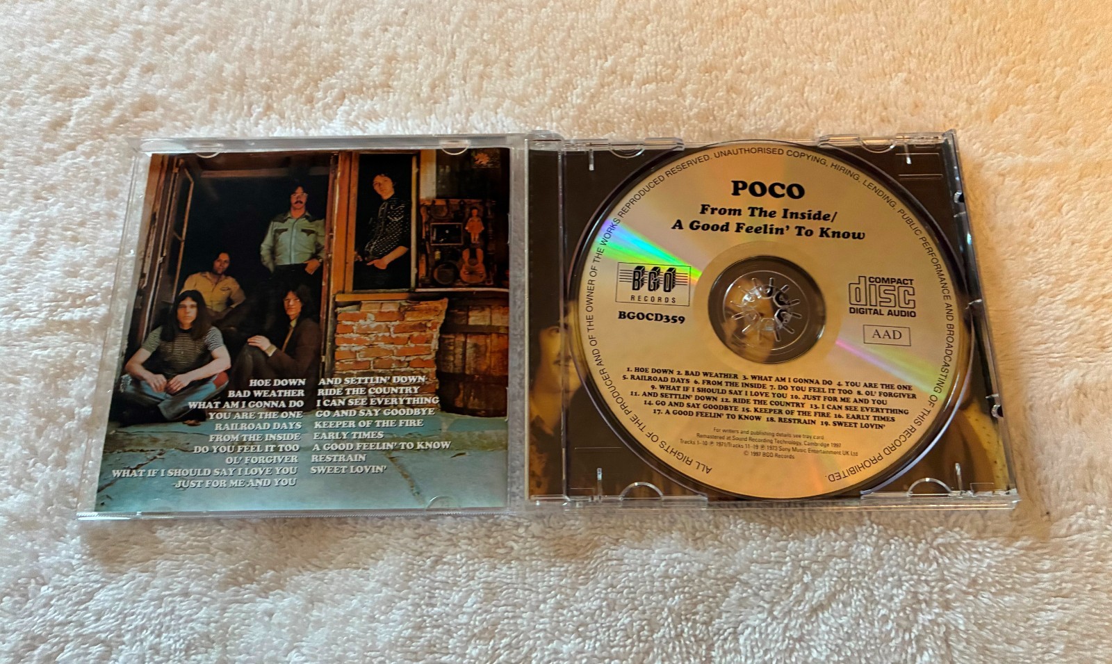 Poco "From The Inside/A Good Feelin' To Know" 2 Albums On 1 CD BGO Records 1997