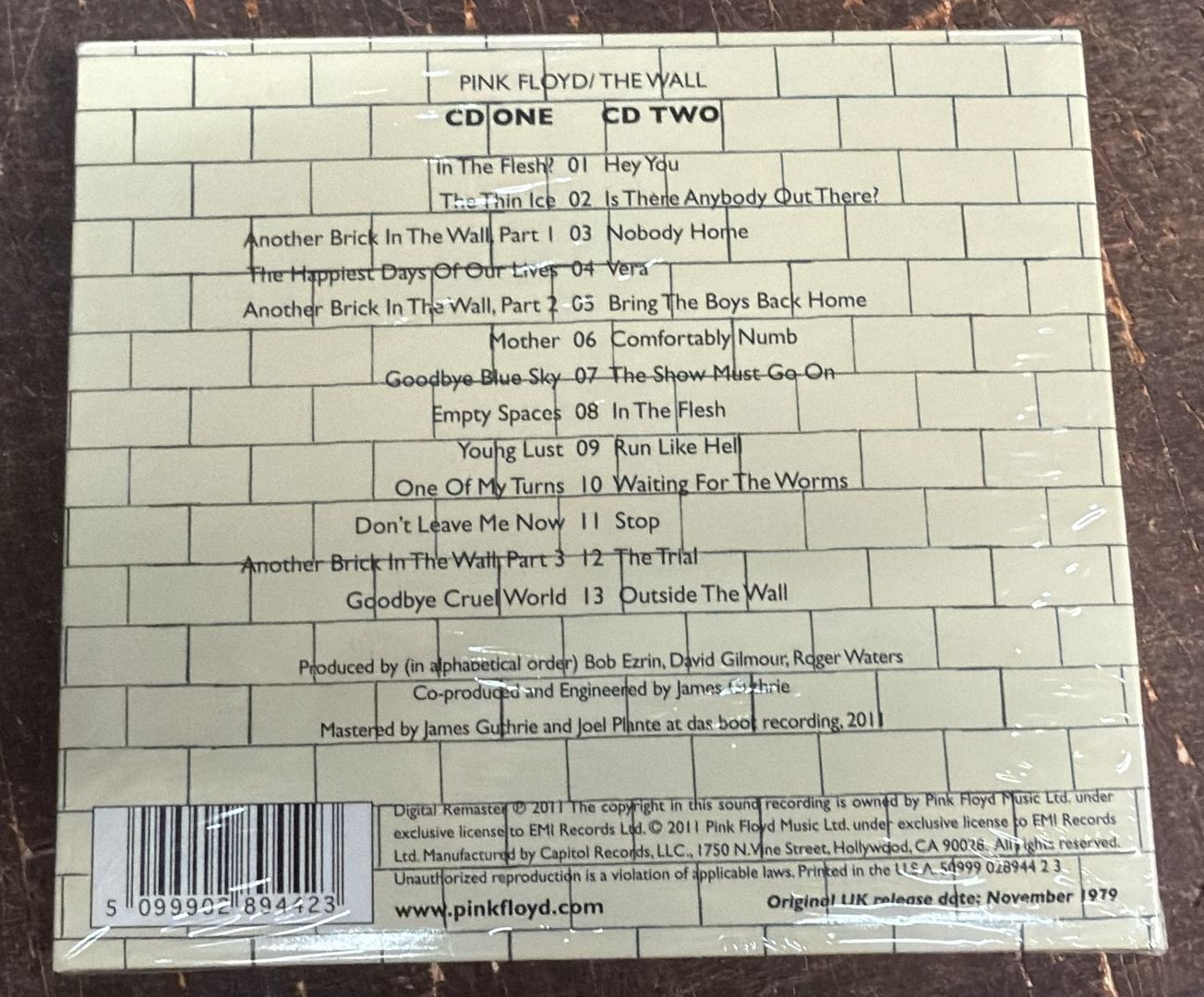 Pink Floyd – The Wall 2 CD - Eleventh Studio Album - NEW