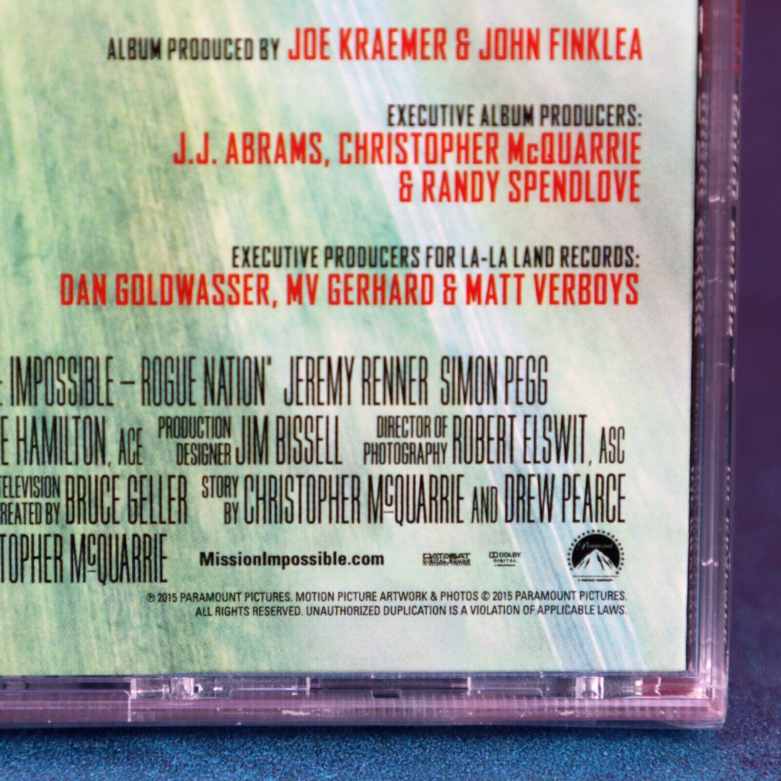 Mission Impossible Rogue Nation Soundtrack CD Kraemer La-La Land Records Sealed