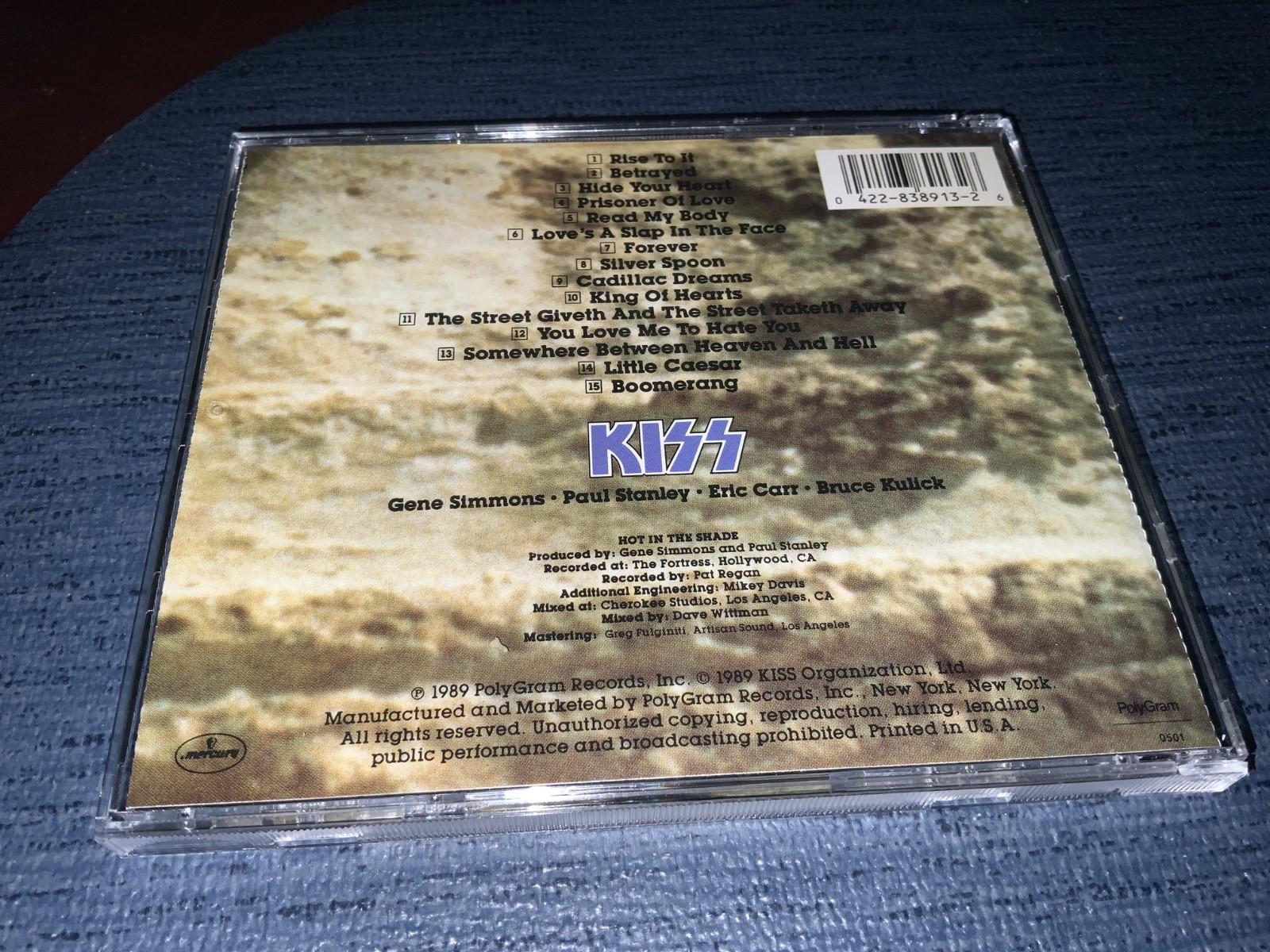CD Kiss Hot In The Shade Bruce Kulick Autographed Signed Auto’d Guitarist