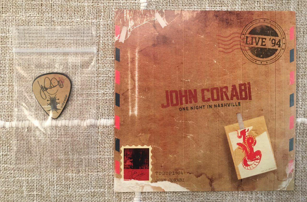 John Corabi - One Night In Nashville (Signed by John Corabi + Pick) Motley Crue