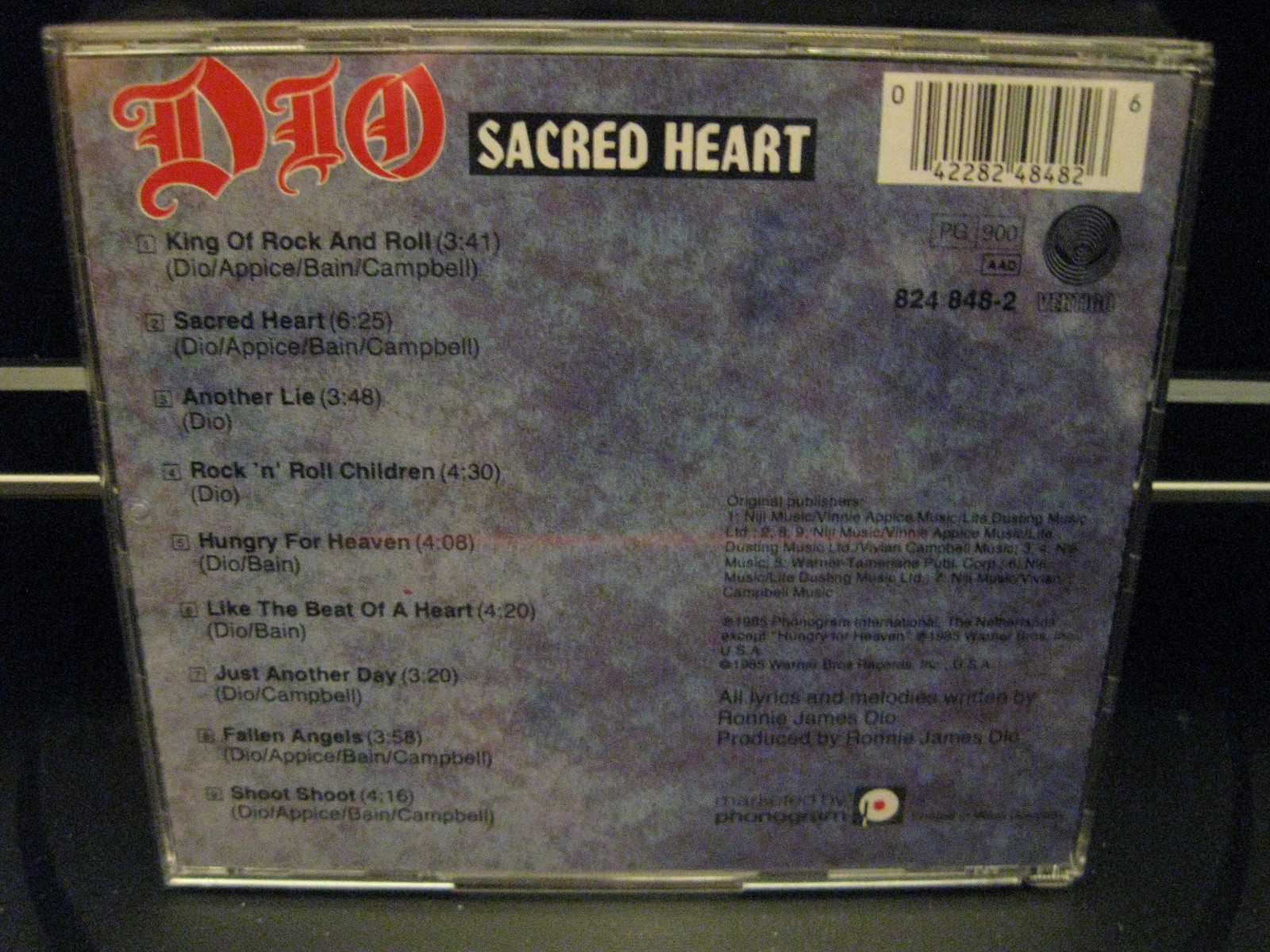 DIO - SACRED HEART CD - (1985) - LIKE NEW - MINT CONDITION - PLEASE READ