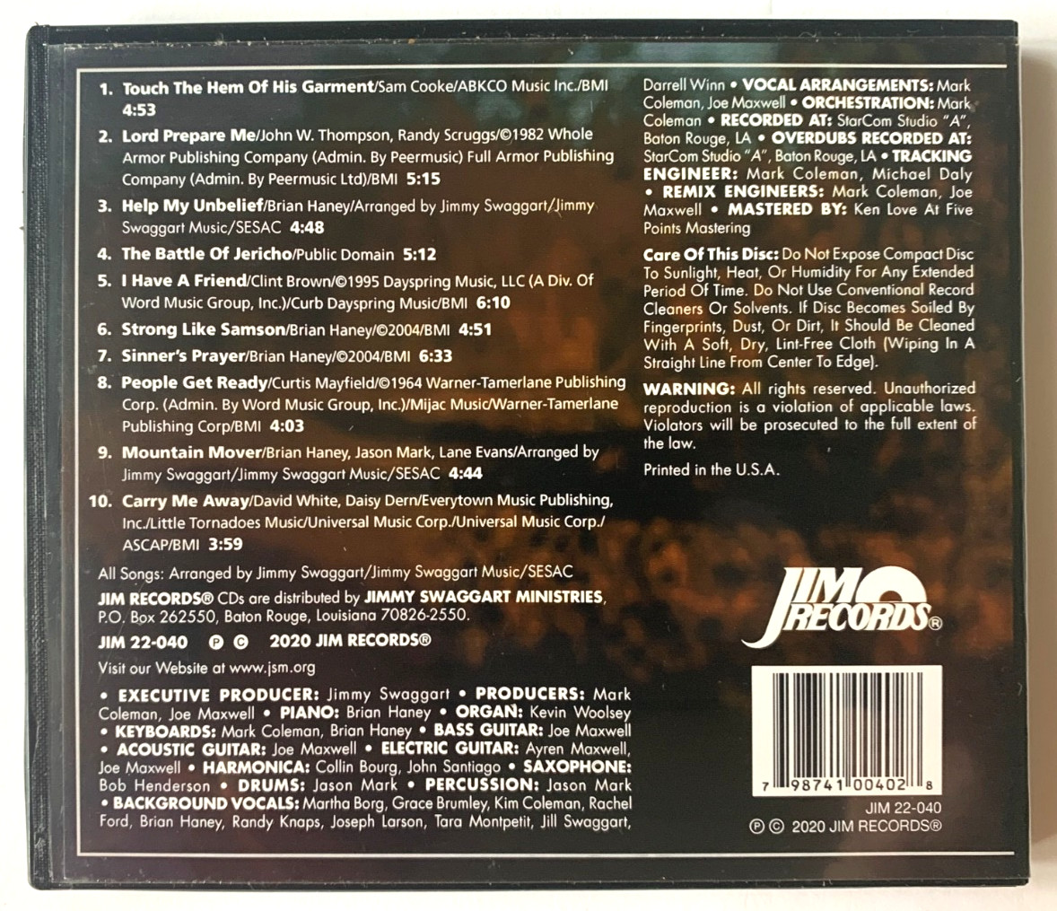 Jimmy Swaggart Praise Worship Christian Religious Gospel CD Lot of 8 - A