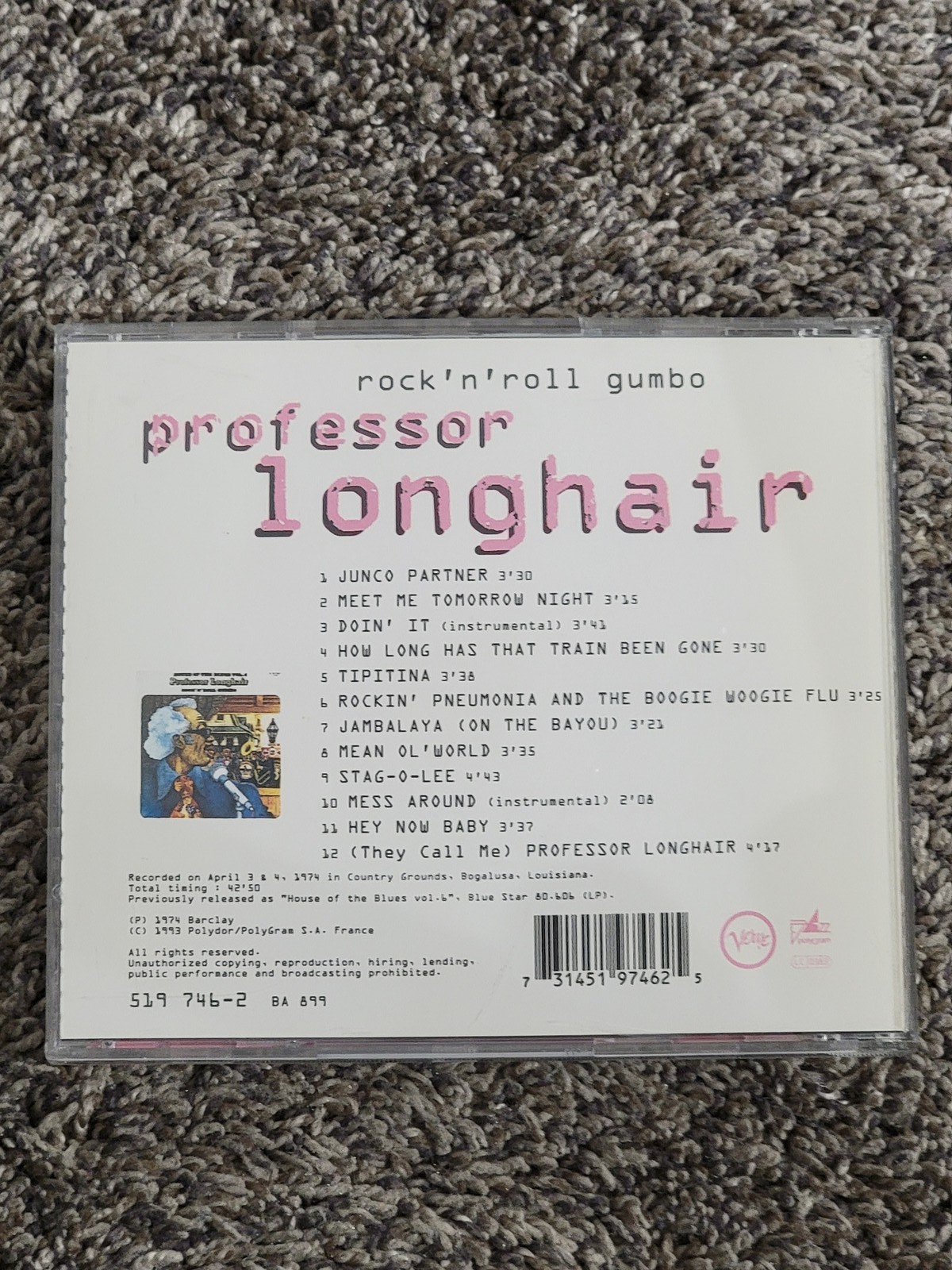 Professor Longhair Rock 'n' Roll Gumbo CD Blues R&B