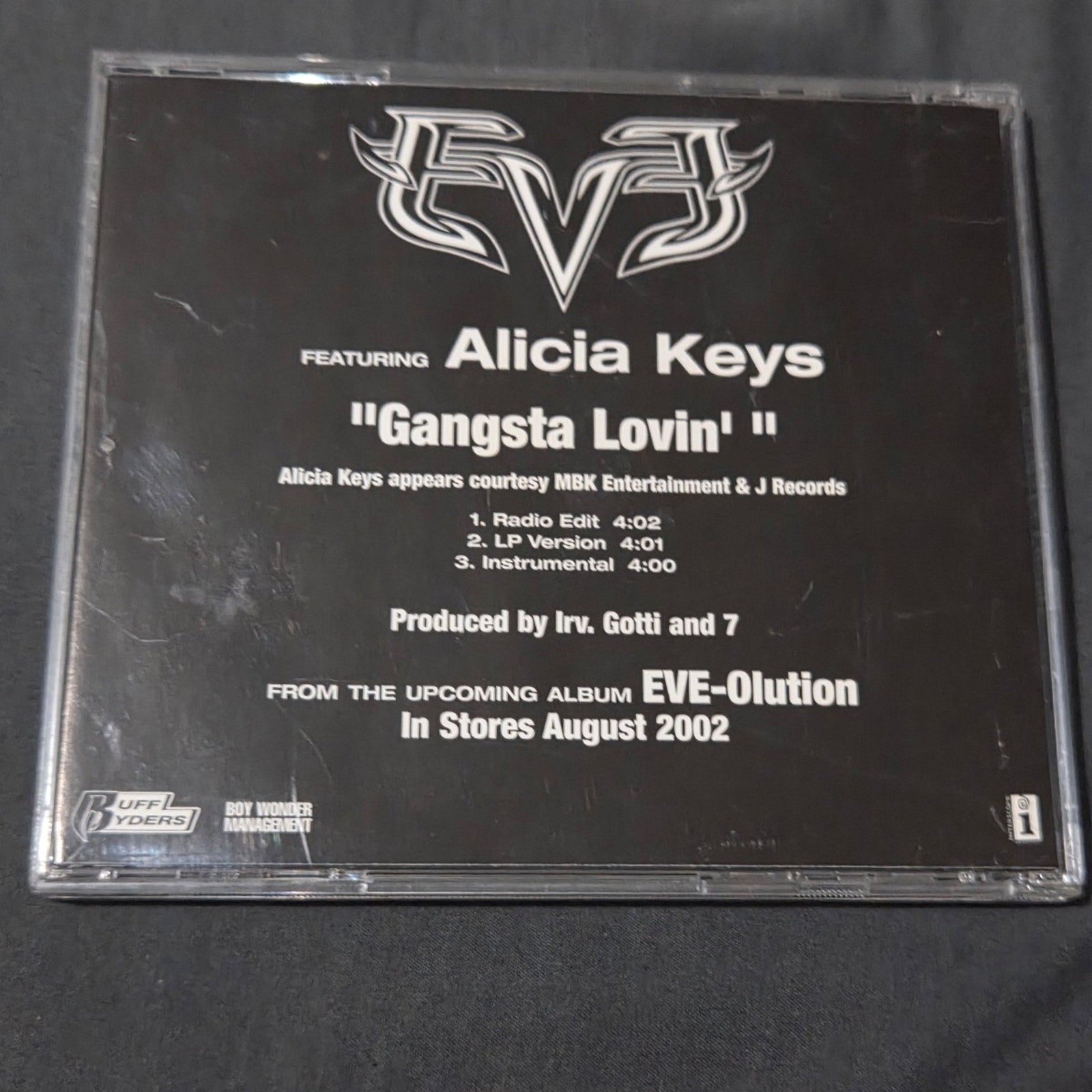 Vtg 2002 Eve feat Alicia Keys Gangsta Lovin' Maxi Single Promo CD Rap Hip Hop