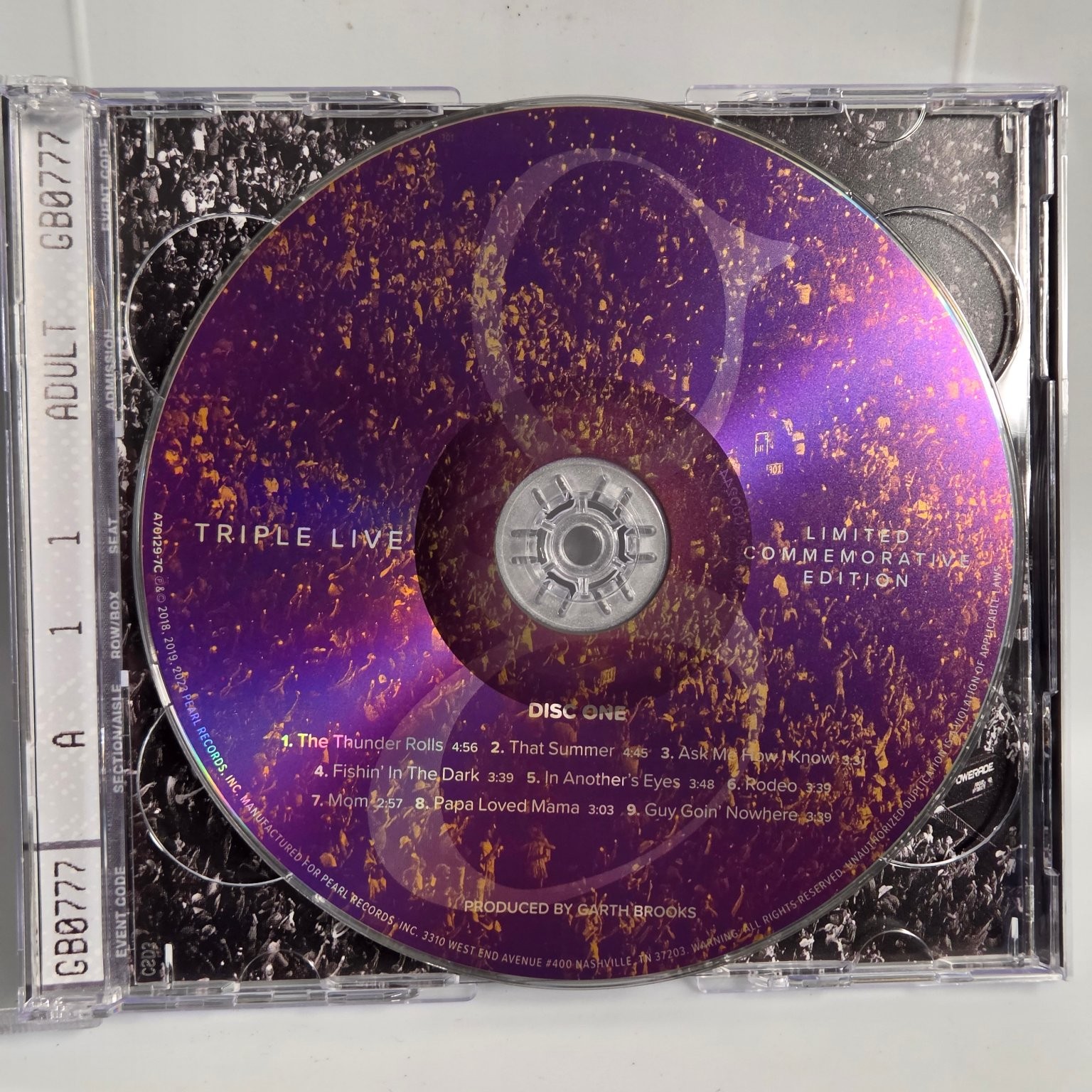 Garth Brooks – Triple Live CD 2023 Limited Commemorative Edition Country Pearl
