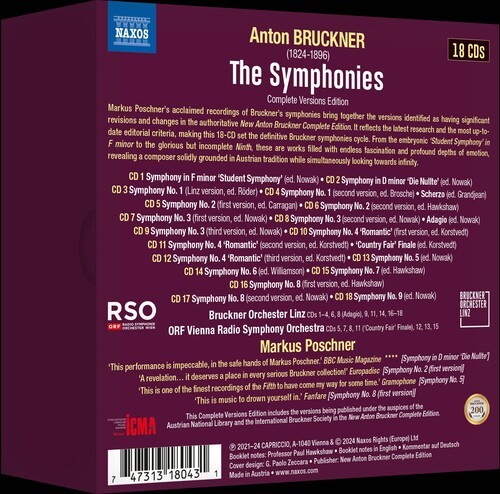 PRE-ORDER Bruckner Orchestra L - Bruckner: Symphonies Nos. " 0 "–9 [New CD]