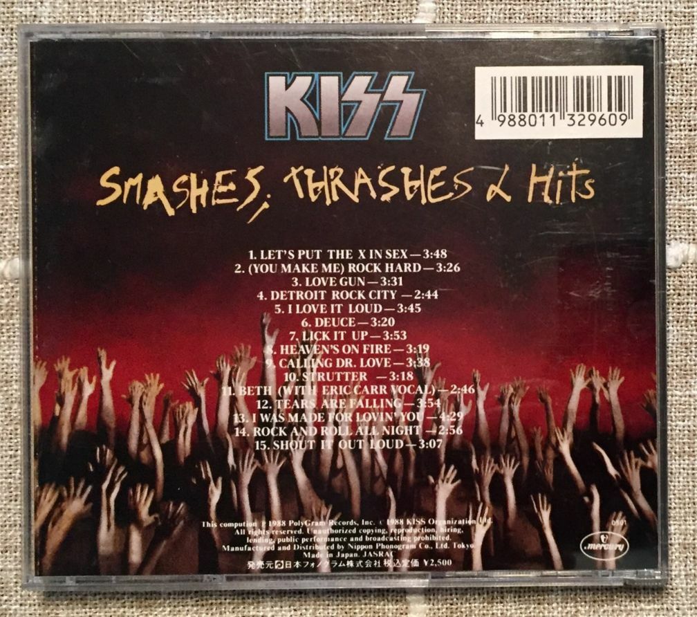 Kiss - Smashes, Thrashes & Hits (Original Japan CD w/OBI) PHCR-1146 Paul Stanley