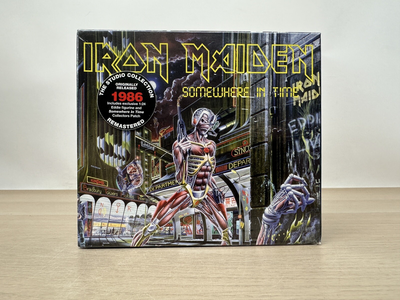 Iron Maiden: Somewhere in Time - Deluxe CD Box Set w/ Figurine & Collector Patch