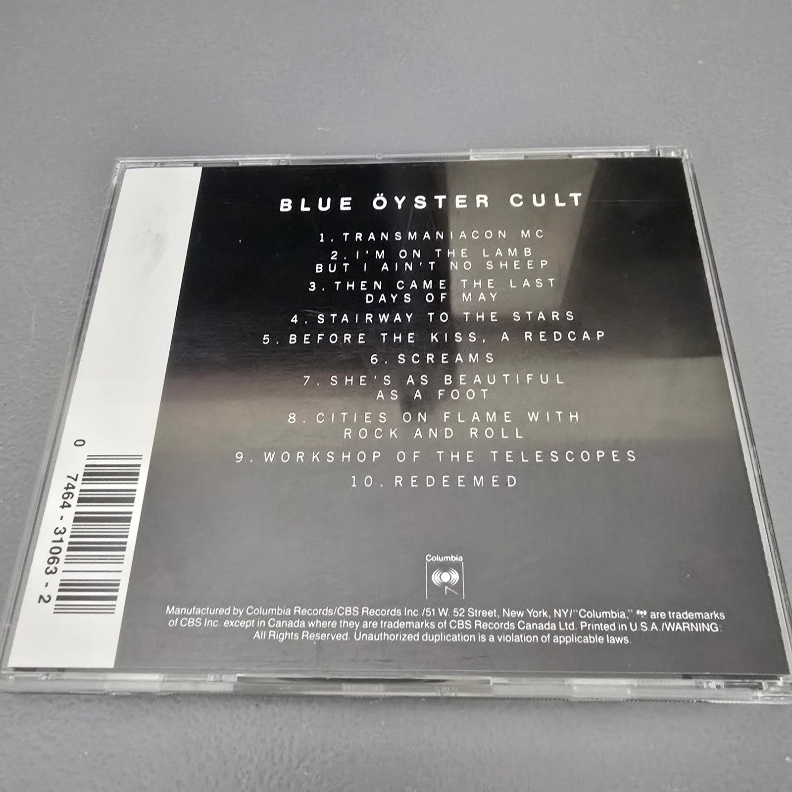 Blue Oyster Cult Self Titled Debut CD Columbia CK 31063 Rock Cities on Flame
