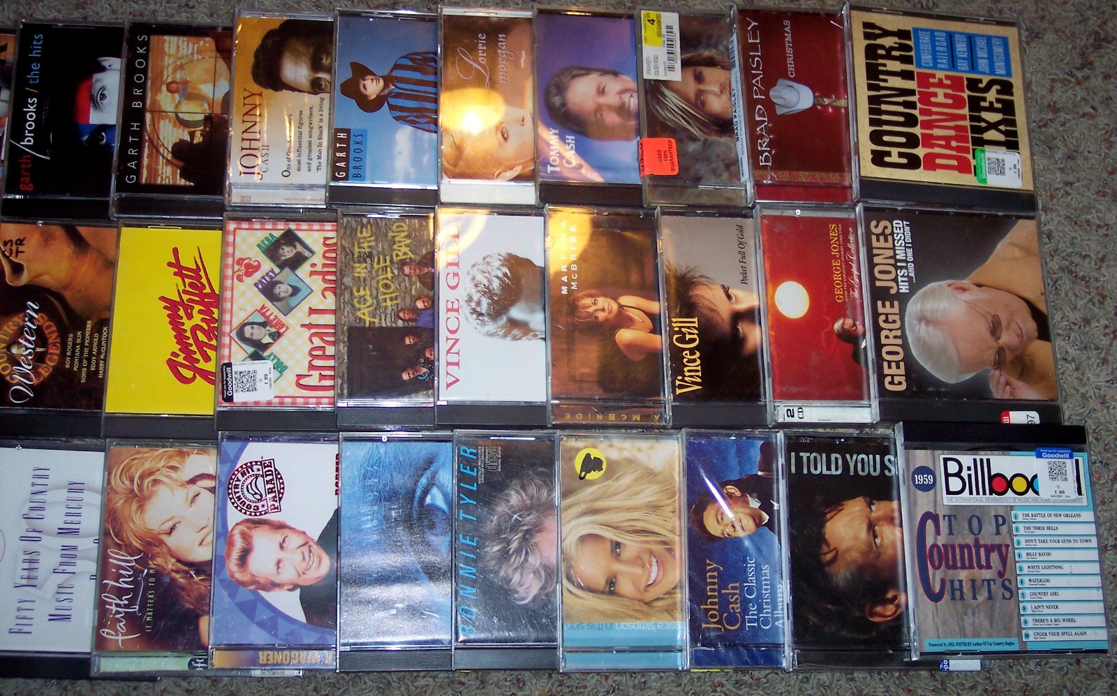 Large LOT 220+ Vintage CDs Case Bundle Country 90s 2000s Kenny Willie Vince